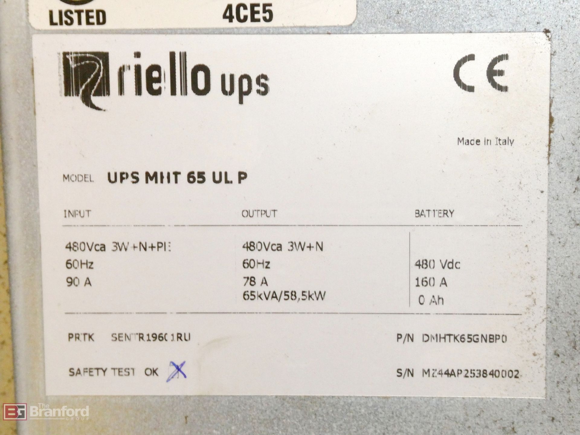 2018 Riello Model UPSMIIT65ULP, Battery Cabinet Assembly - Image 5 of 5