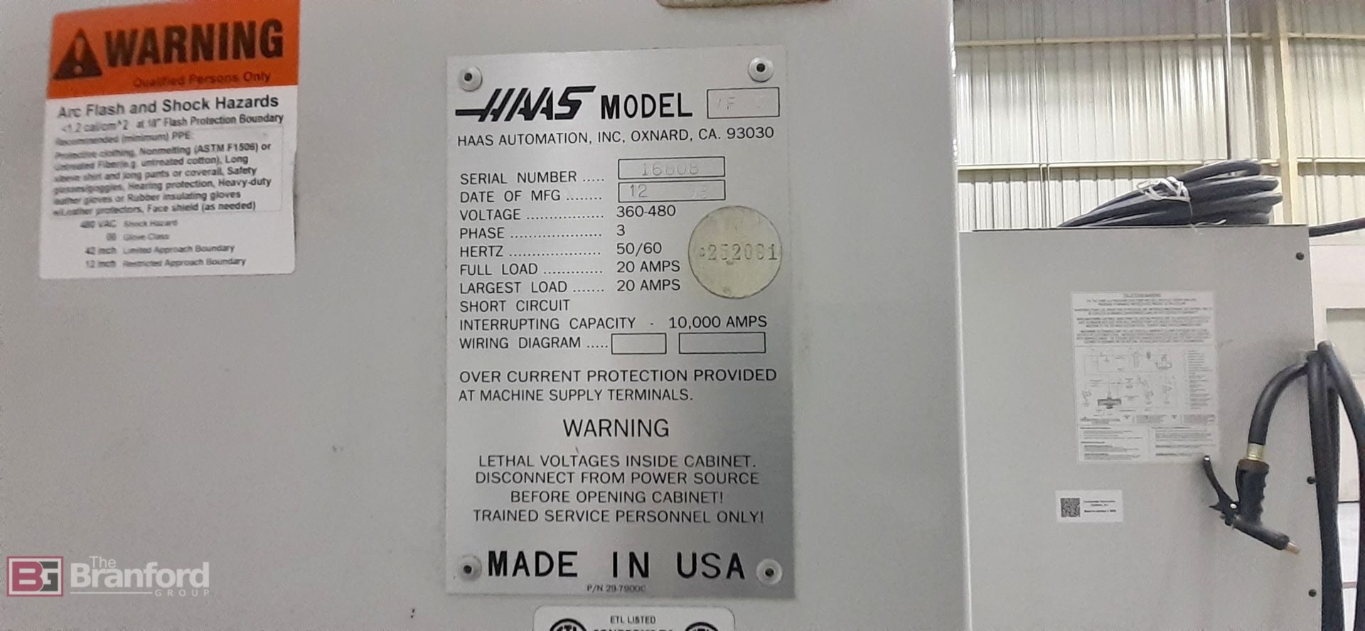 Haas Model VF3, 3-Axis Vertical Machining Center - Image 6 of 12