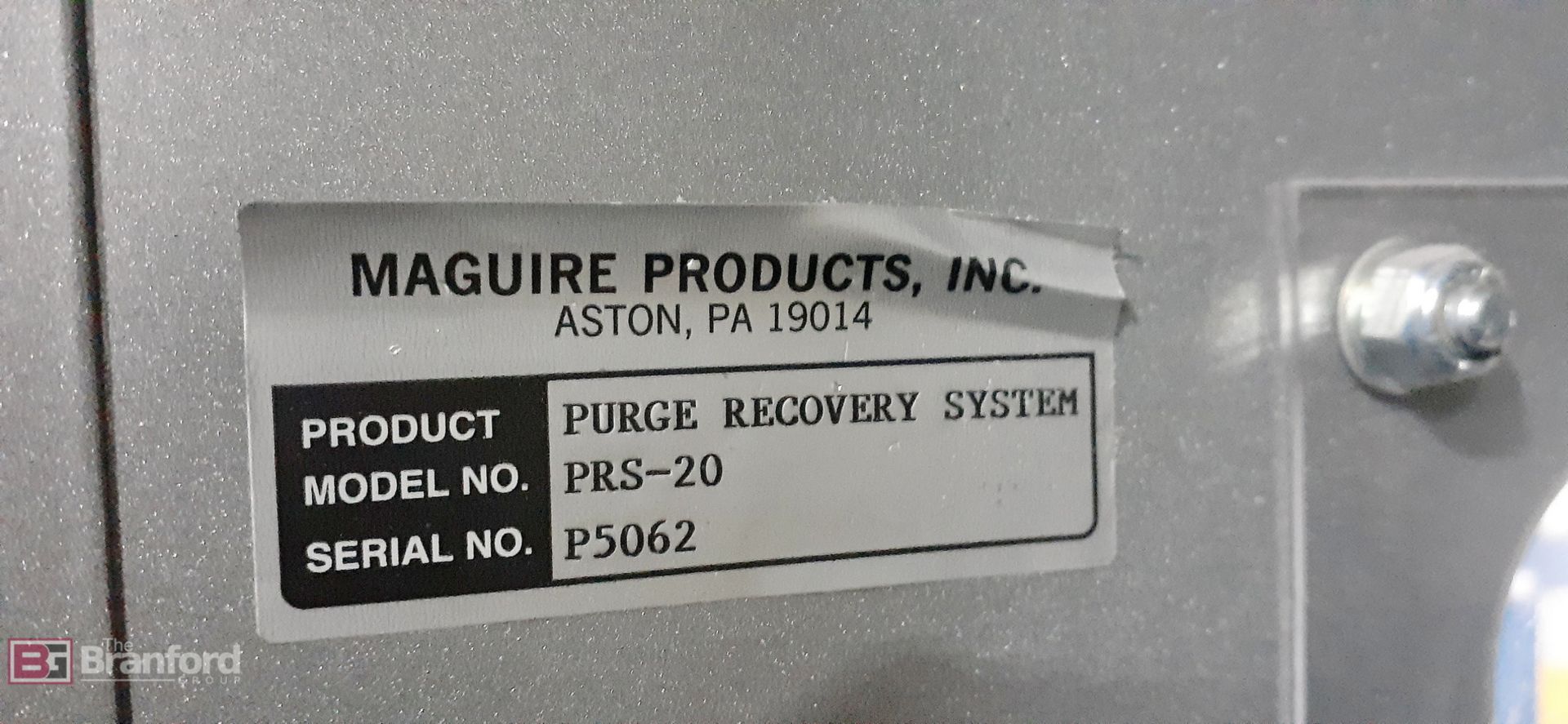 Maguire Model PRS20, Plastic Shuttle Granulator (Purge Recovery System) - Image 8 of 8