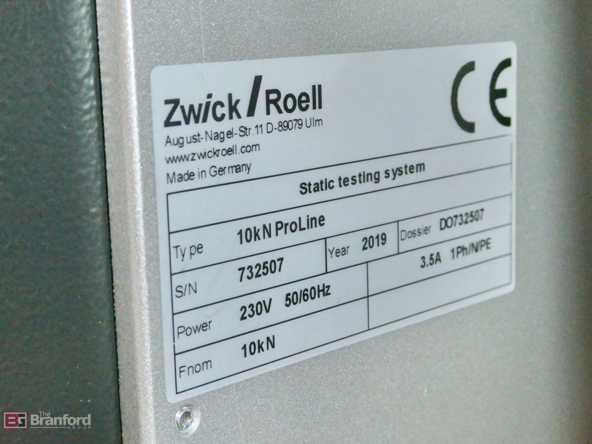 2019 Zwick/Roell Model Z010, Universal Test Machine for Molded Parts - Image 8 of 8