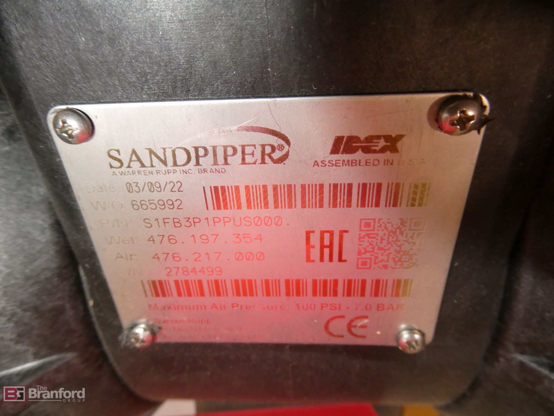 Sandpiper Model S1F, Non-Metallic Diaphragm Pump (New) - Image 3 of 4