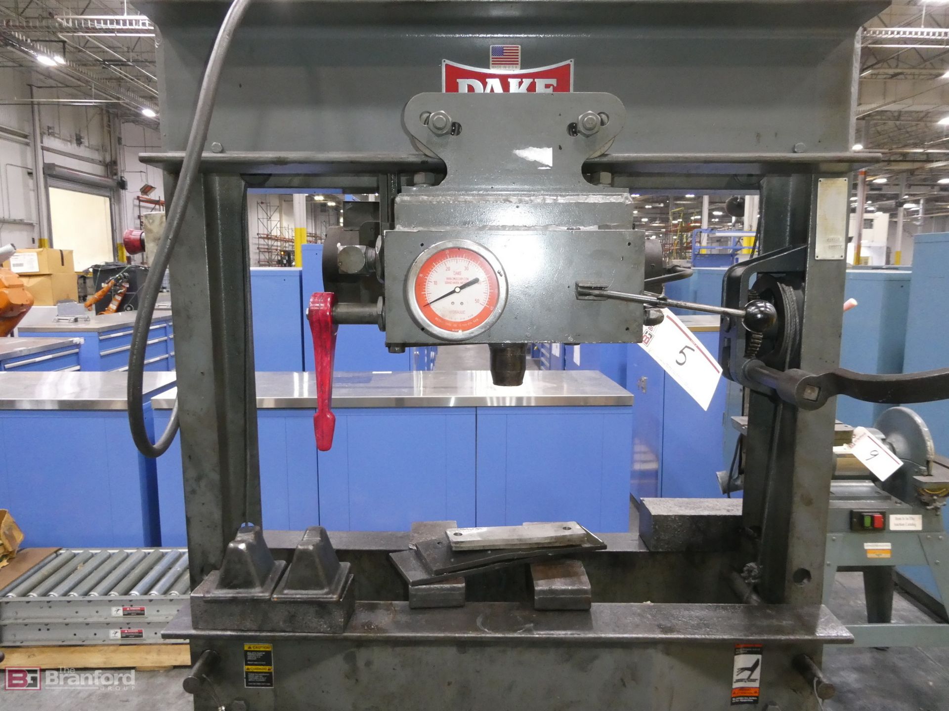 Dake Model 5050-2, 50-Ton Hydraulic Shop Press - Image 3 of 6