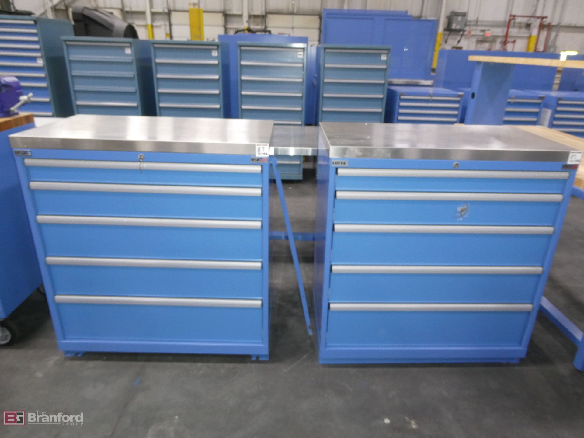 (2) Lista 5-Drawer Tool/Parts Cabinets