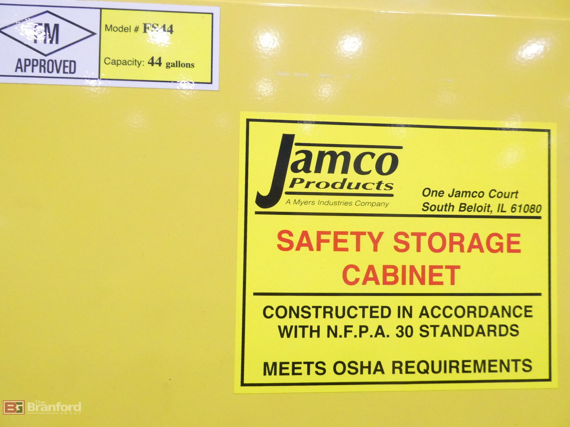 Jamco Model FS44, Flammable Storage Cabinet - Image 4 of 4