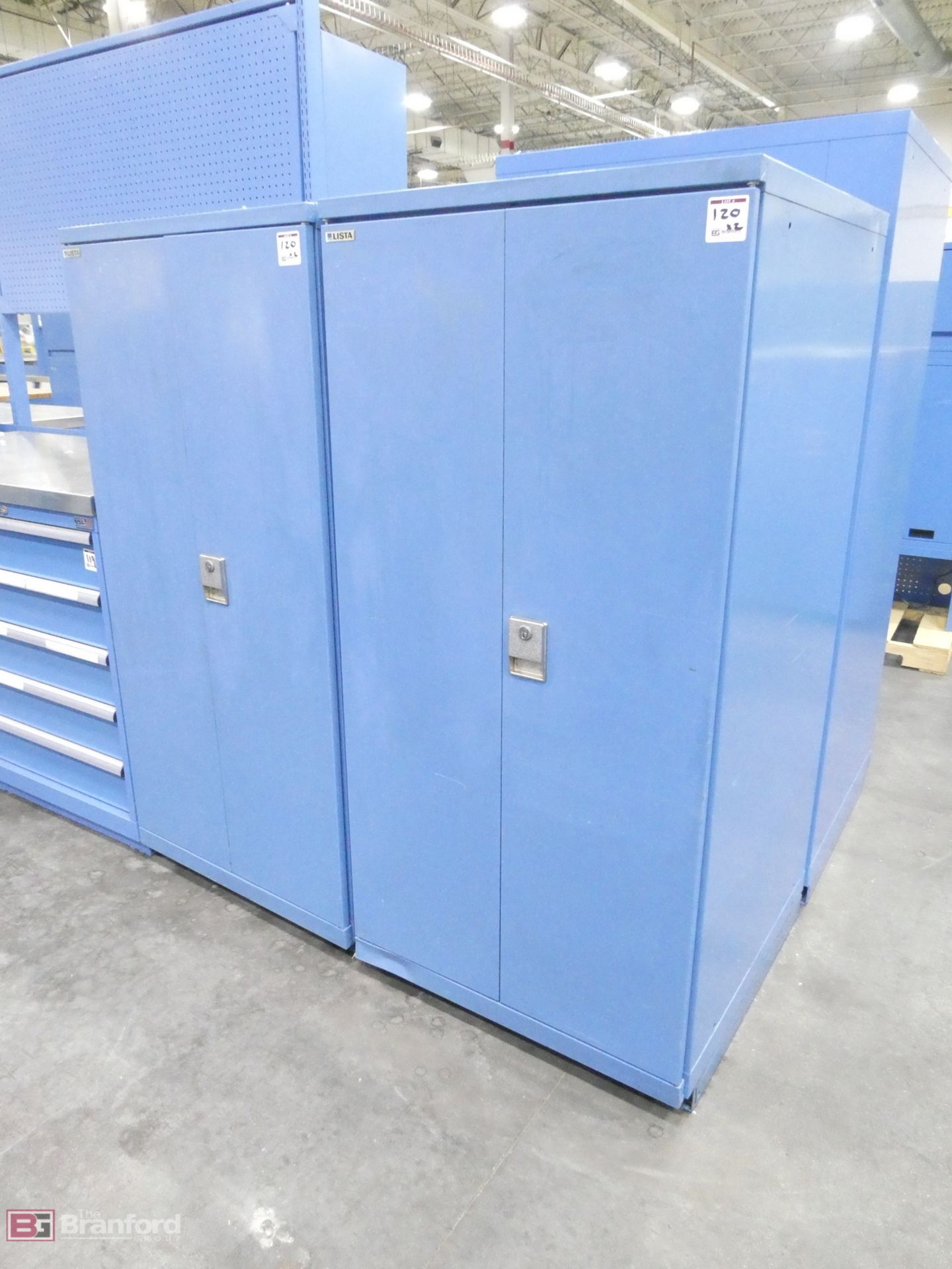 (2) Lista 2-Door CNC Tool Cabinets 28"x60"x30"