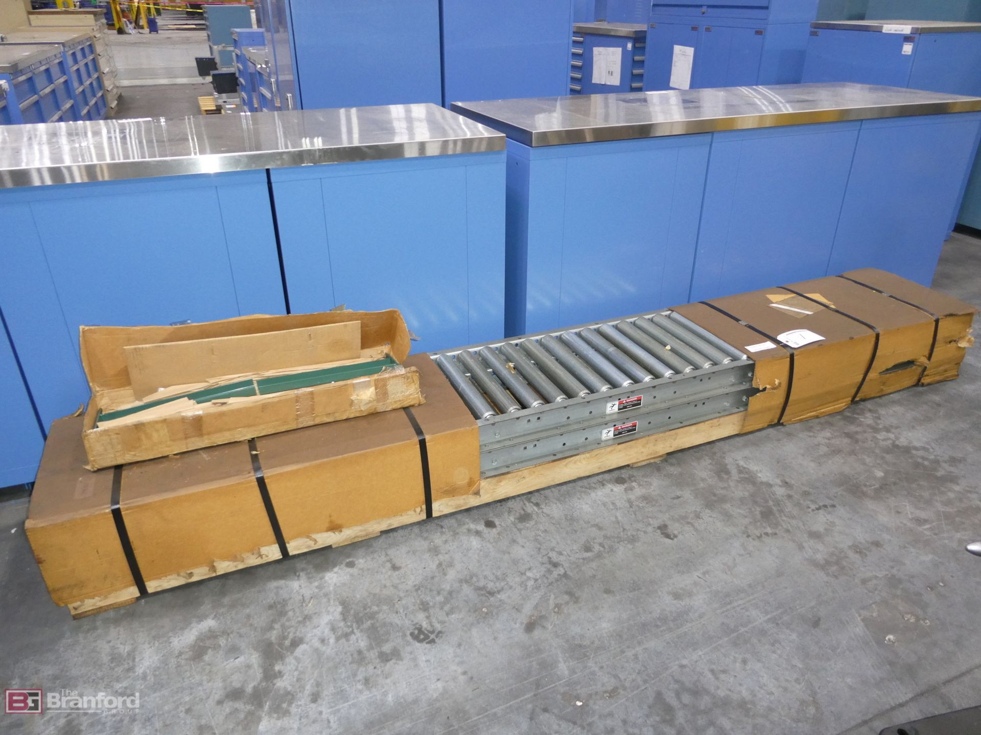 (2) Metal Roller Conveyors