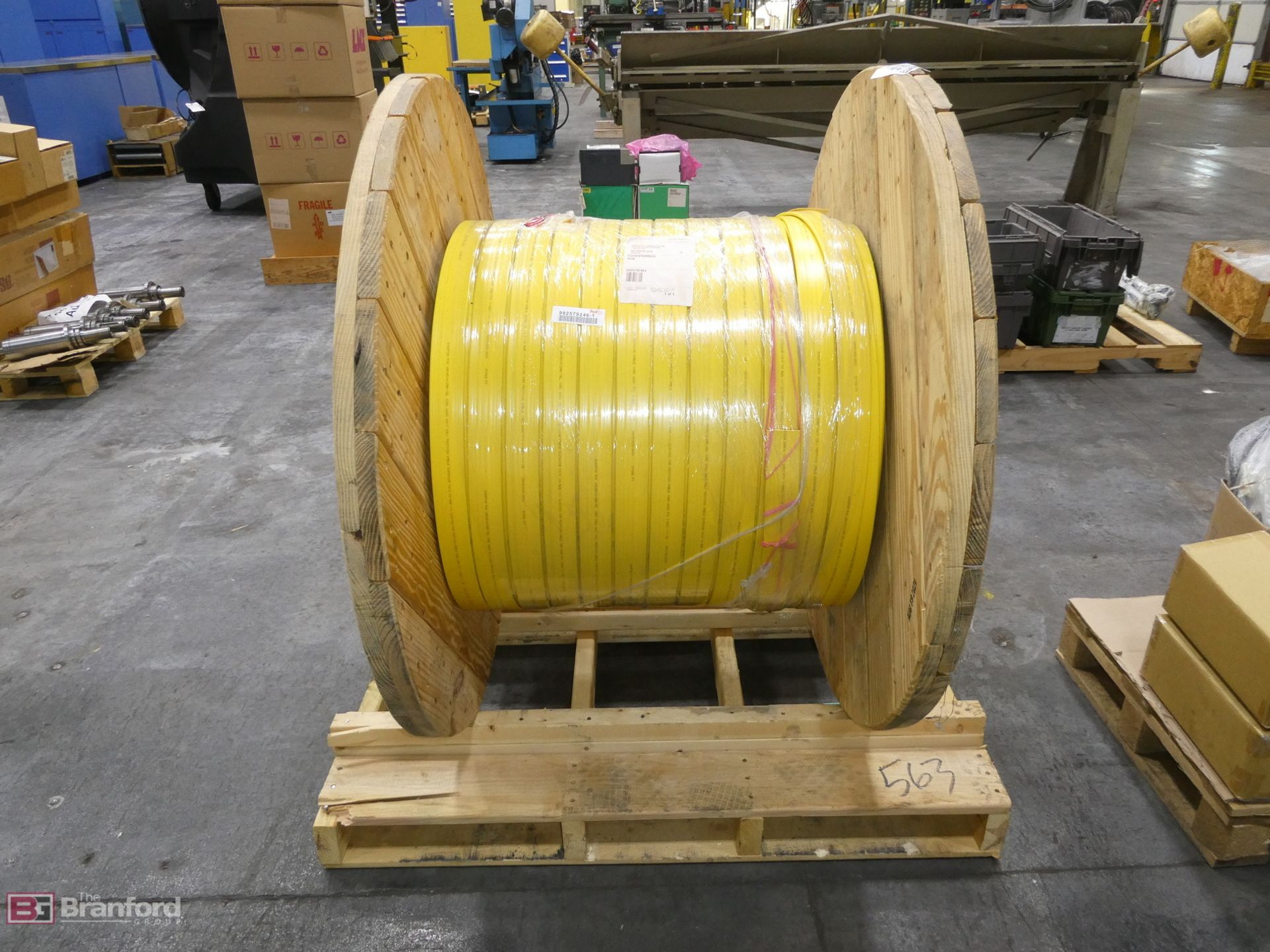 Spool of #14-12 BC STR 105/34 Flat PVC Jacketed Yellow 14 AWG Cable