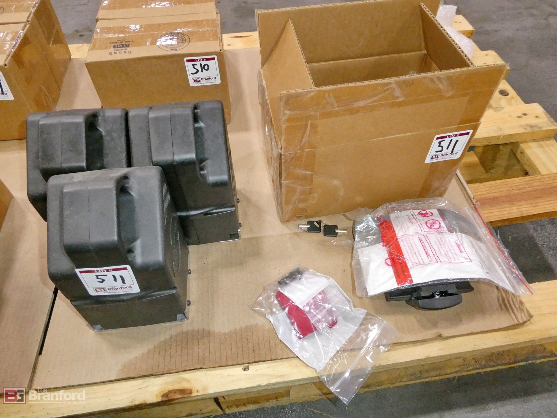 (3) Power Pallet Battery & Brackets