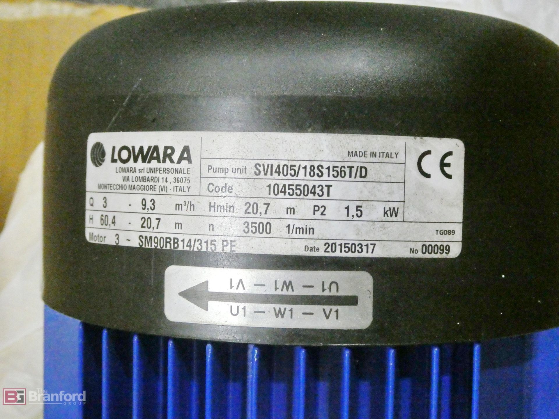 Lowara Model SVI405/18S156TD, Submersible Vertical Pump - Image 4 of 4