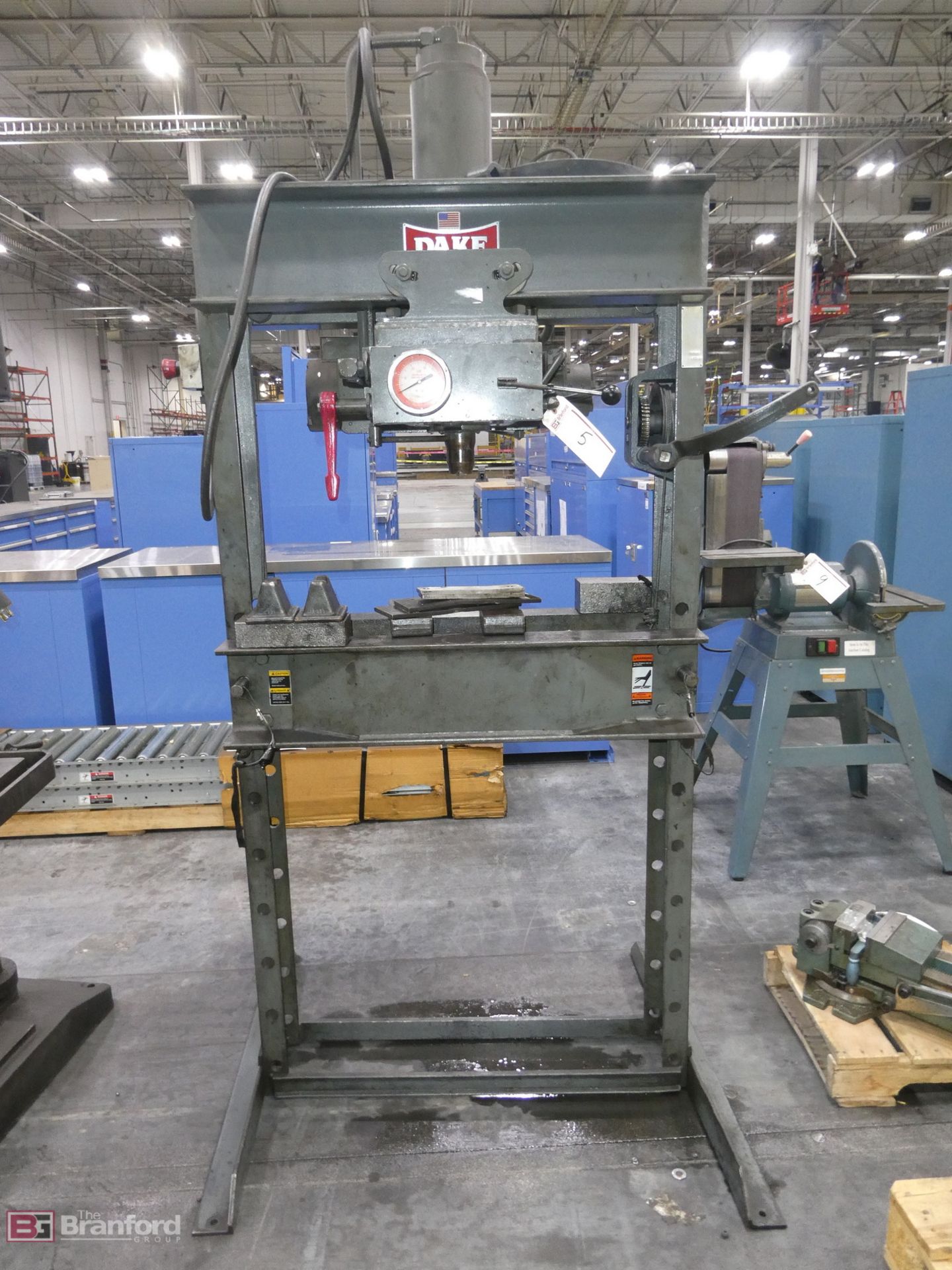 Dake Model 5050-2, 50-Ton Hydraulic Shop Press