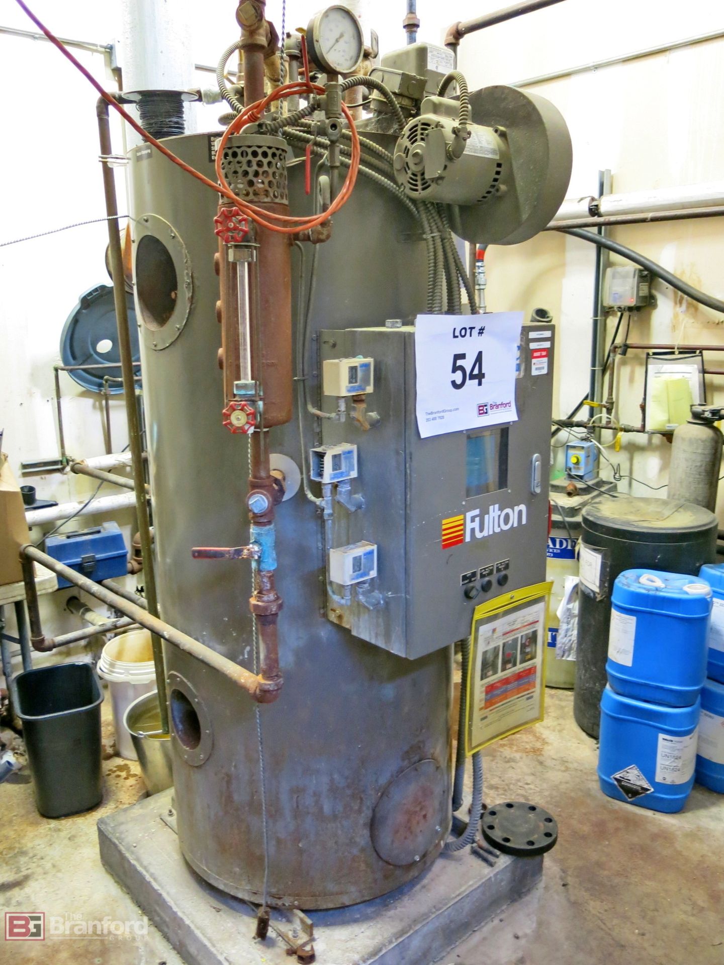 Fulton model FB-015-A natural gas steam boiler