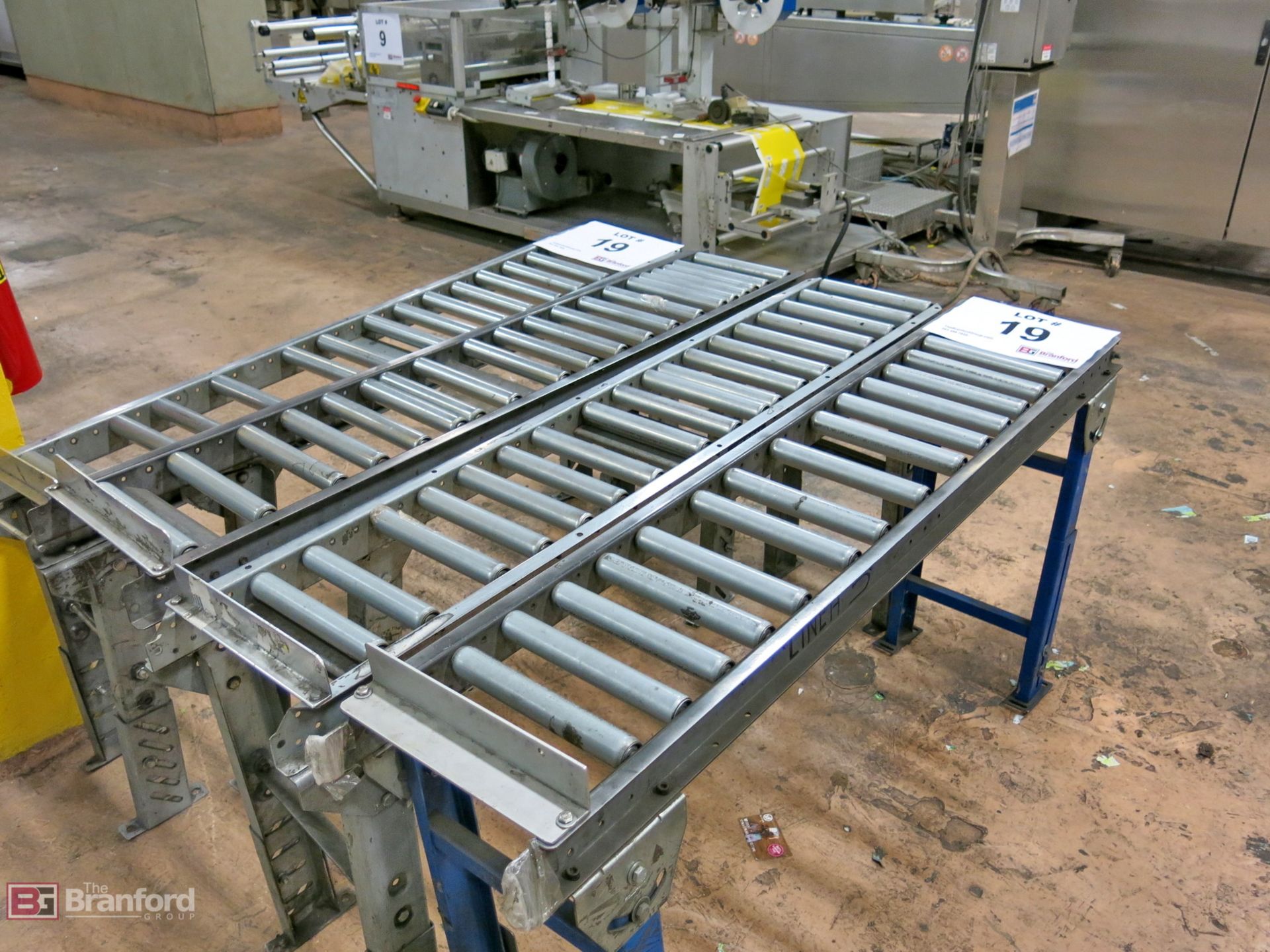 (4) Adjustable roller top conveyors