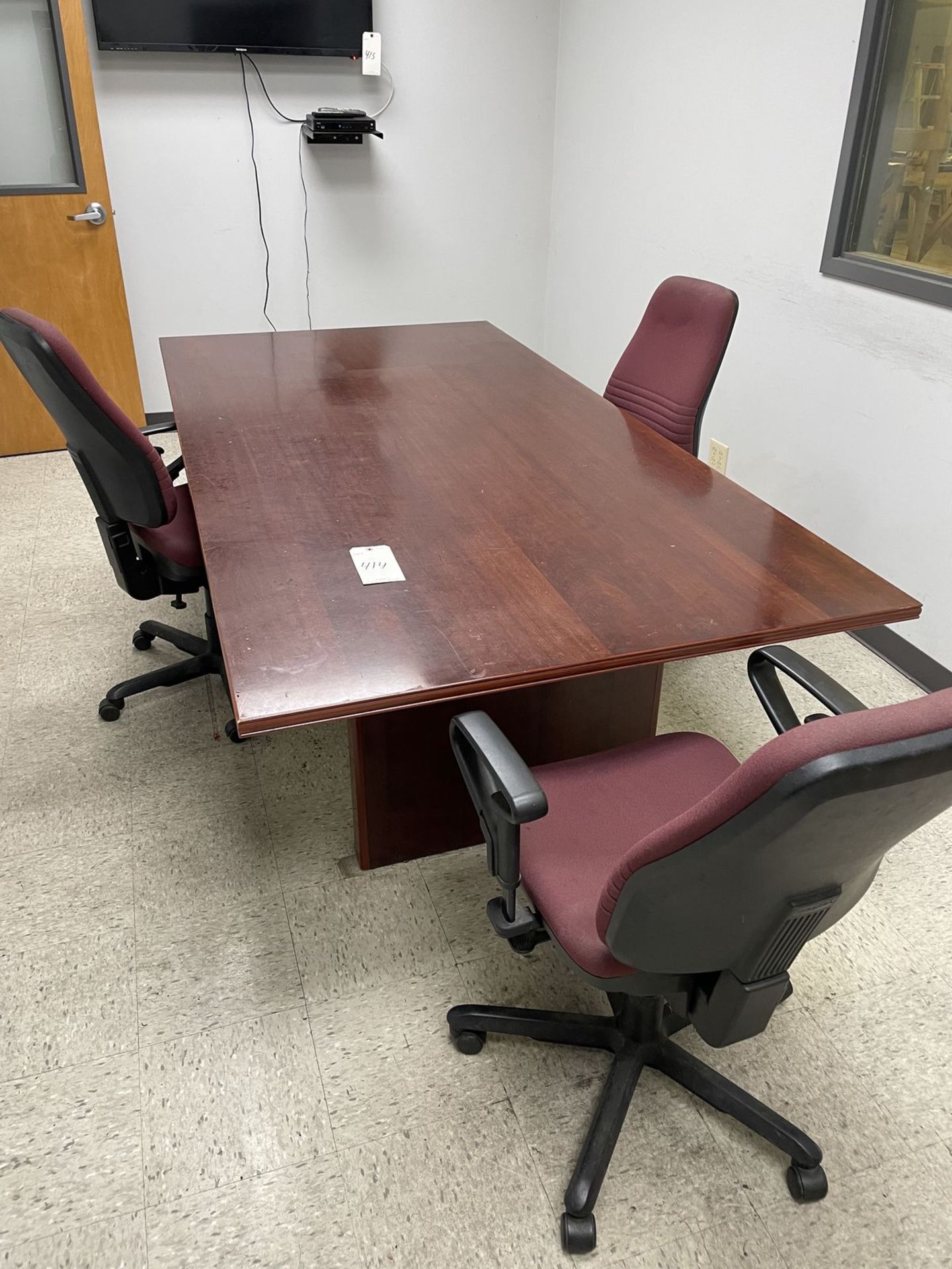 47.5" x 94.5" Conference Table with Three Chairs