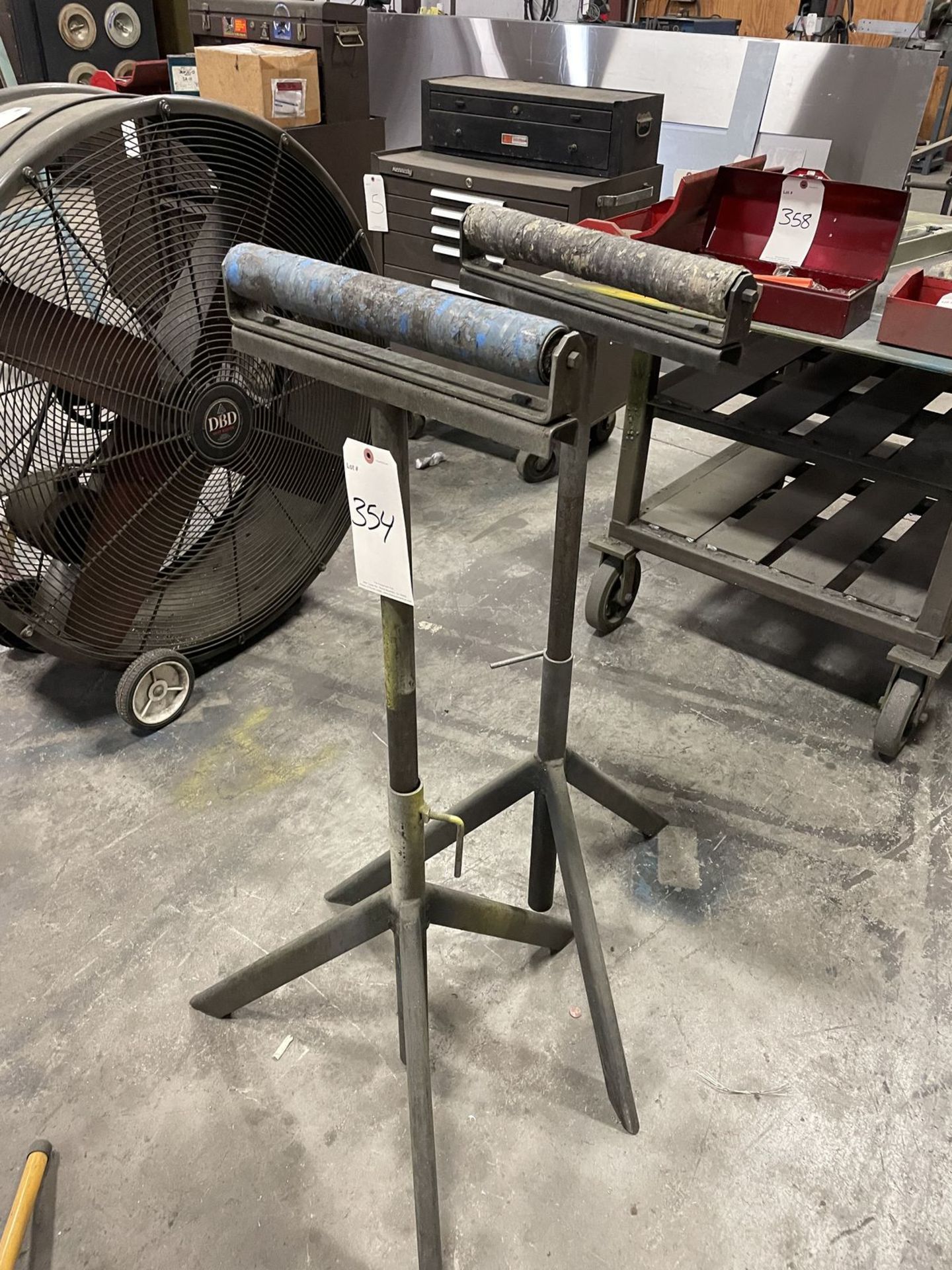 (2) Roller Conveyor Stands