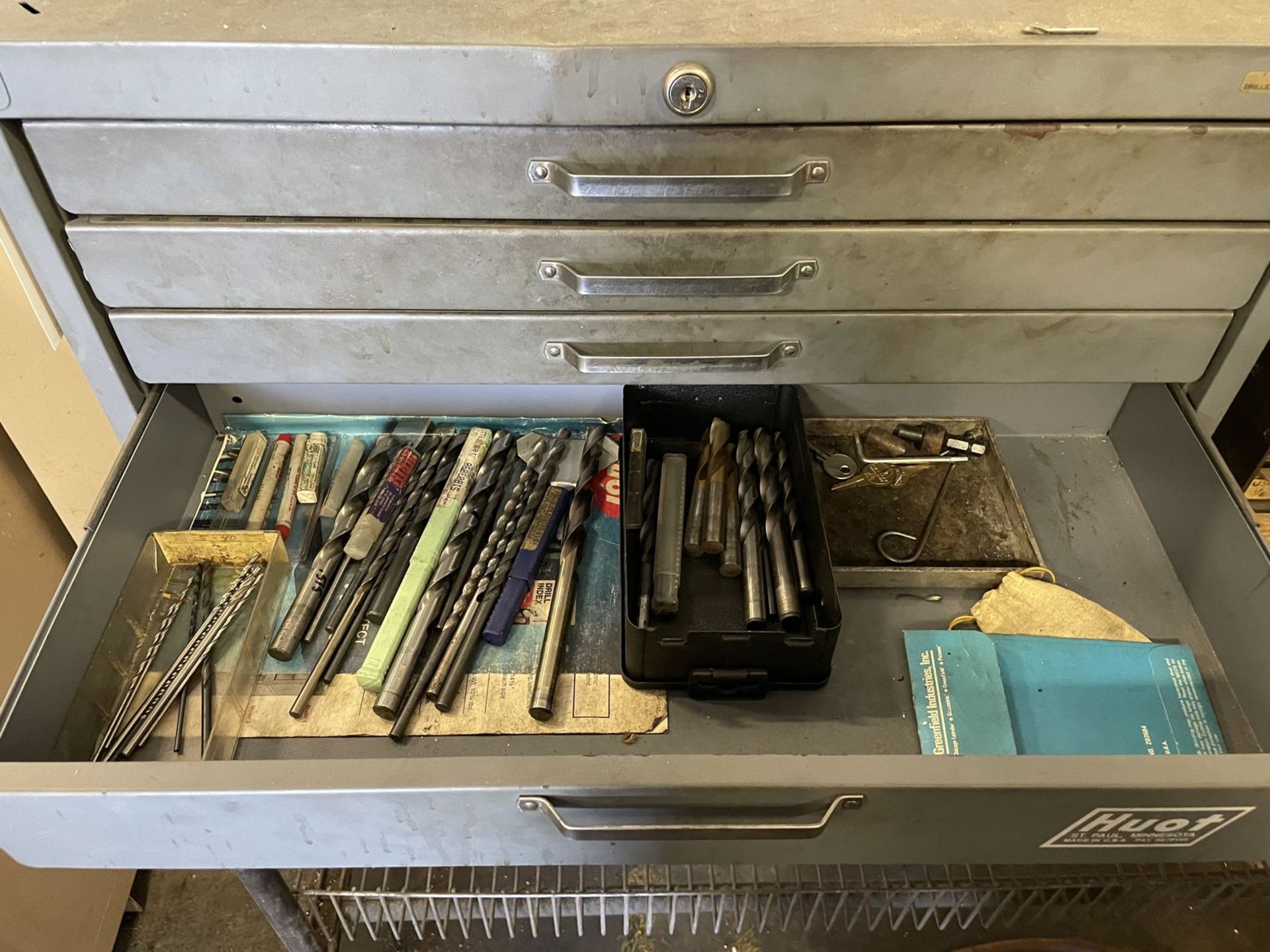 Huot 4 Drawer Cabinet Full of Various Drill Bits - Image 2 of 5