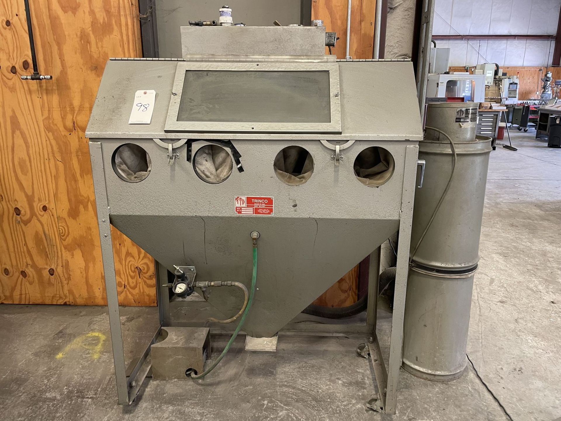 Trinco 48 / BP Sand Blasting Cabinet w/ Trinco BP2 Vacuum