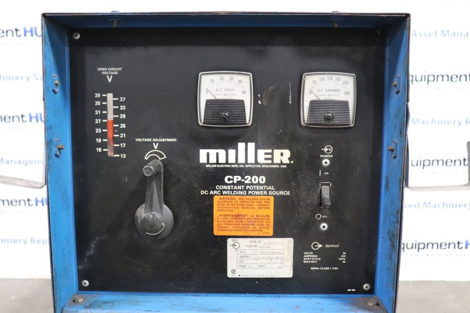 Miller CP-200 200 Amp Constant DC Arc Welding Power Source w/ Cart - Image 5 of 10