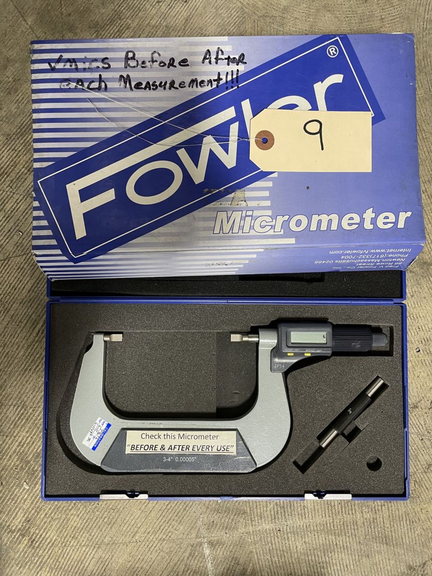 Fowler 3” – 4” Digital Micrometer