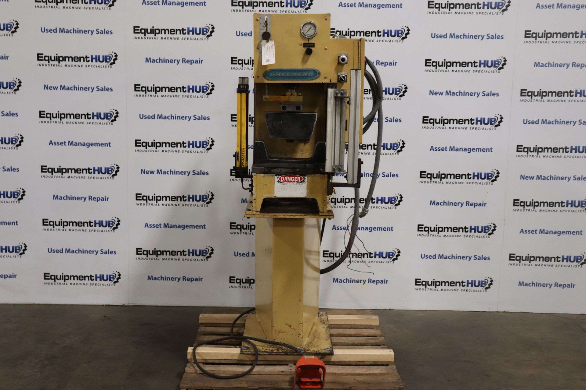 Greenerd HPB-5 5 Ton C-Frame Hydraulic Press w/ Safety Curtains