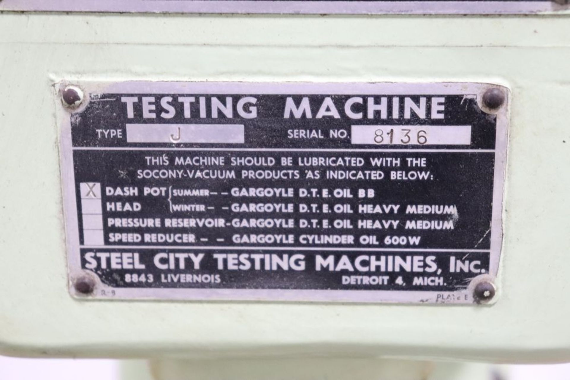 Brinel Type J Hardness Testing Machine - Image 8 of 8