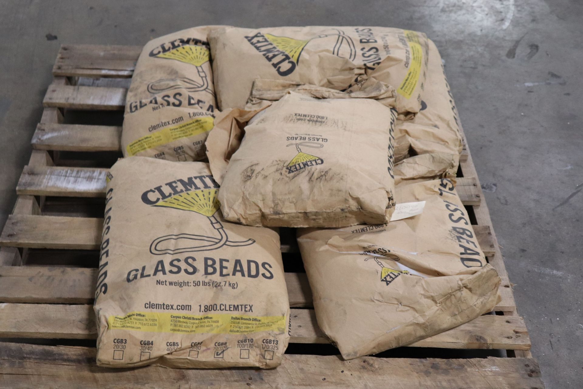 Clemtex CGB8 70/100 Glass Beads, 6 Total 50 Lb. Bags - Image 2 of 6