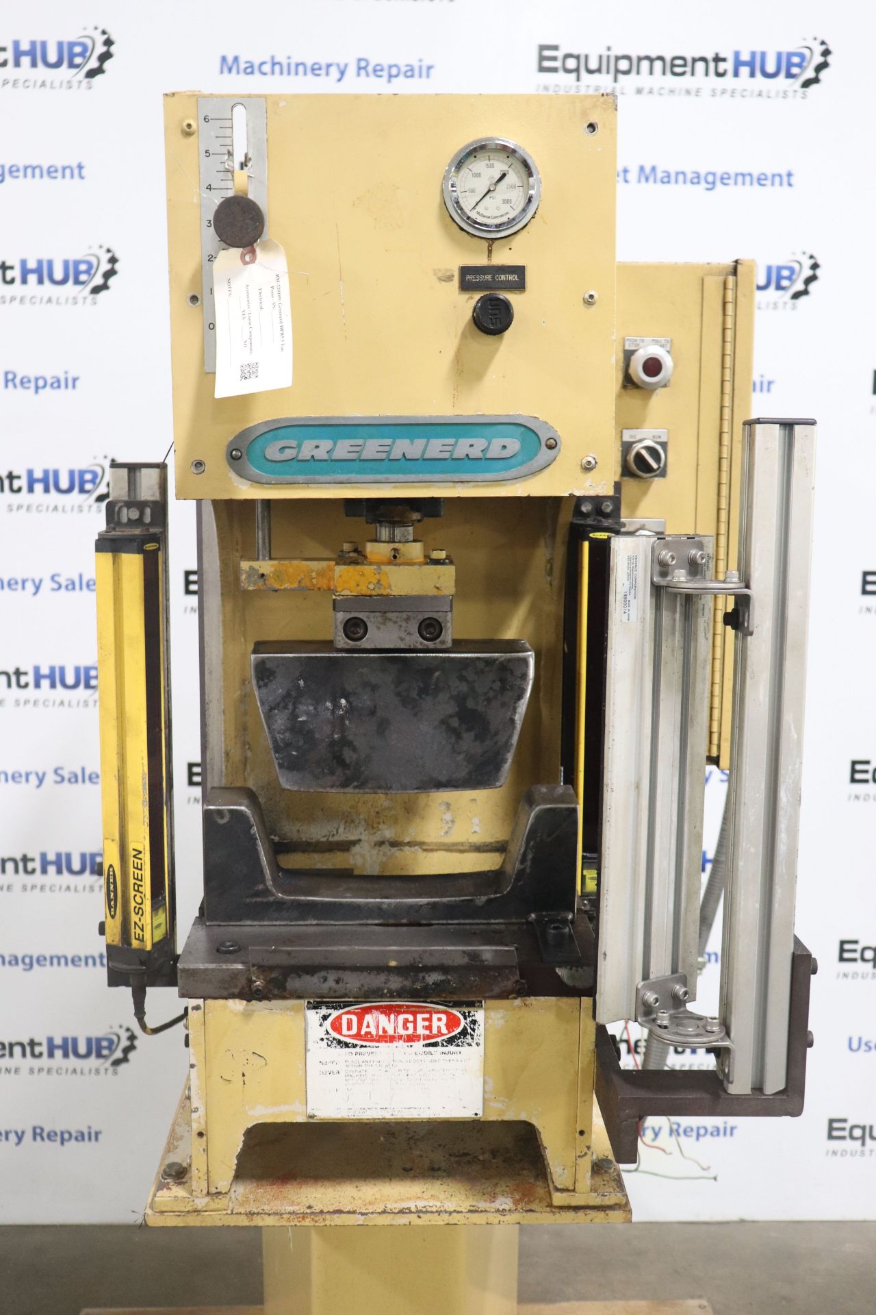 Greenerd HPB-5 5 Ton C-Frame Hydraulic Press w/ Safety Curtains - Image 4 of 12