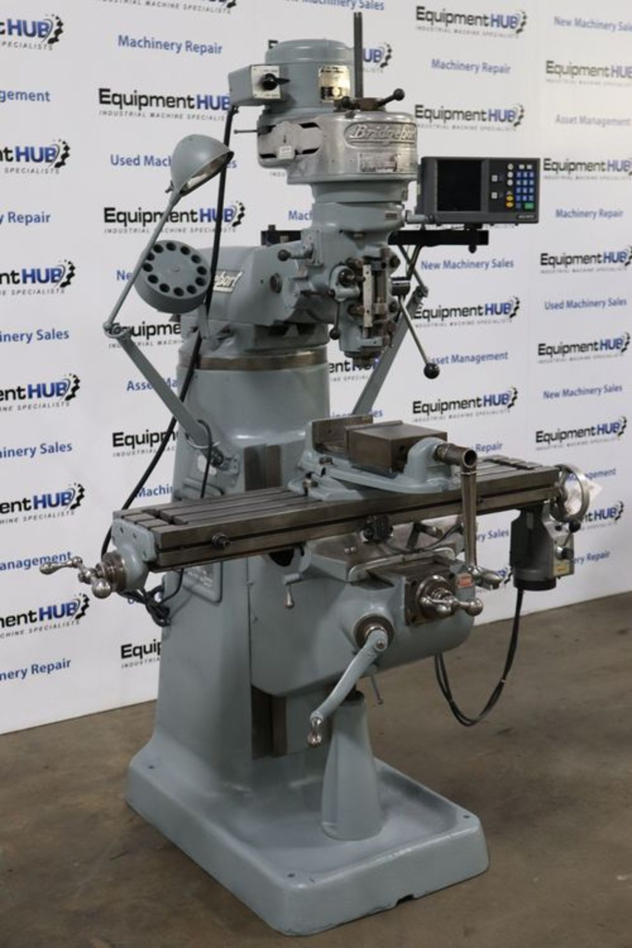 Bridgeport J-Head 9″ x 42″ Vertical Milling Machine w/ Acu-Rite DRO, Servo Power Feed - Image 2 of 15