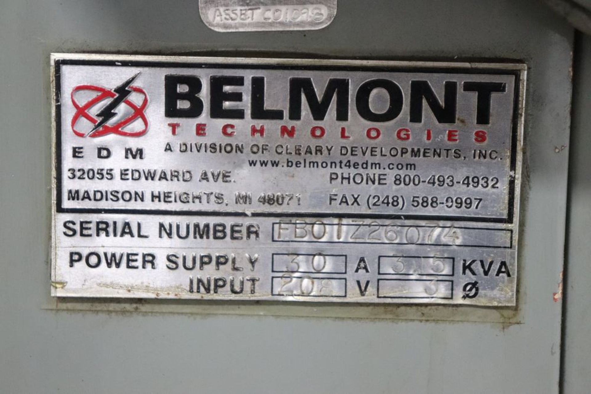 Belmont Maxicut CNC EDM Hole Popper / Drill - Image 10 of 17