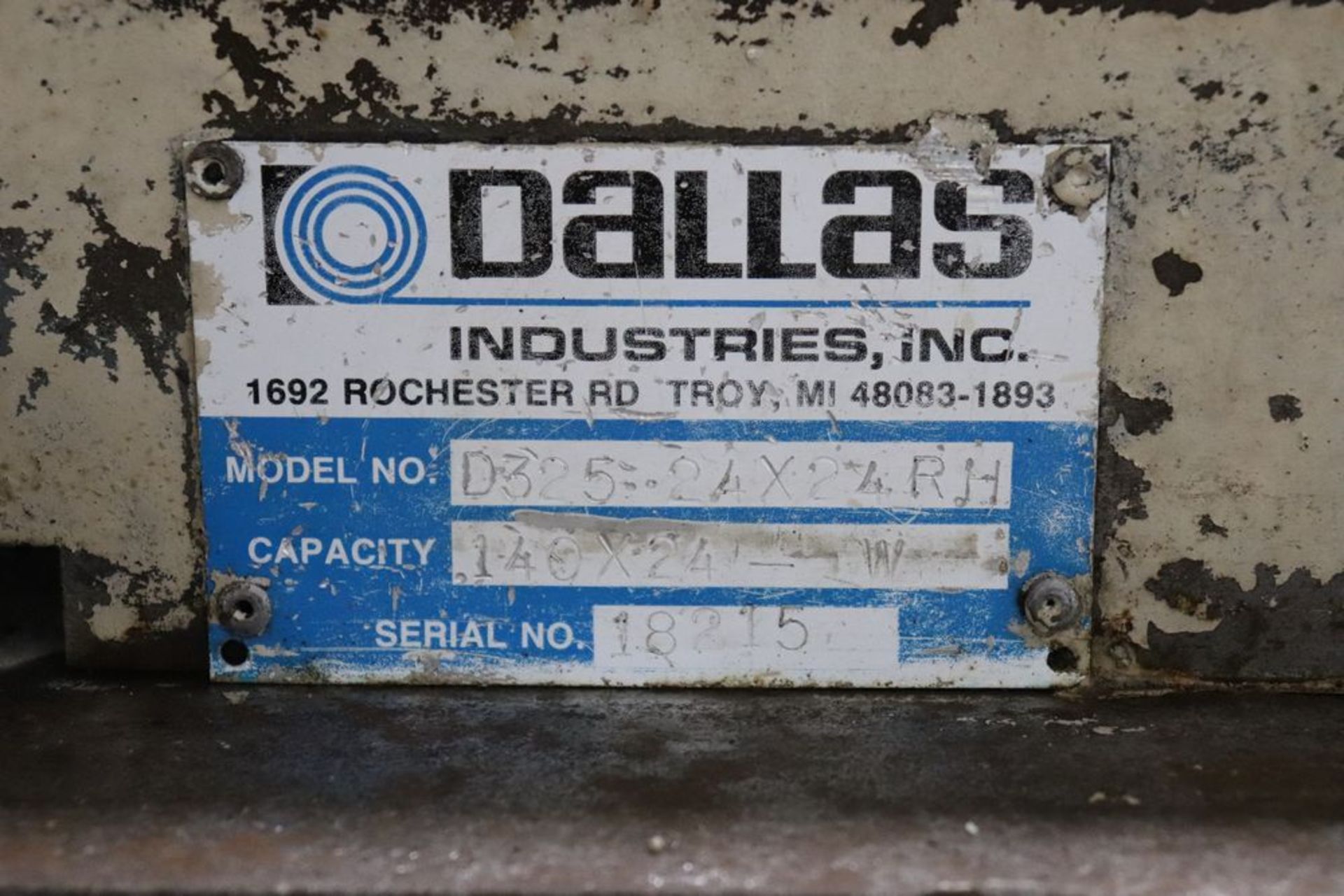 Dallas D325-24x24RH .140 x 24″ Pneumatic Air Feeder Straightener - Image 11 of 11