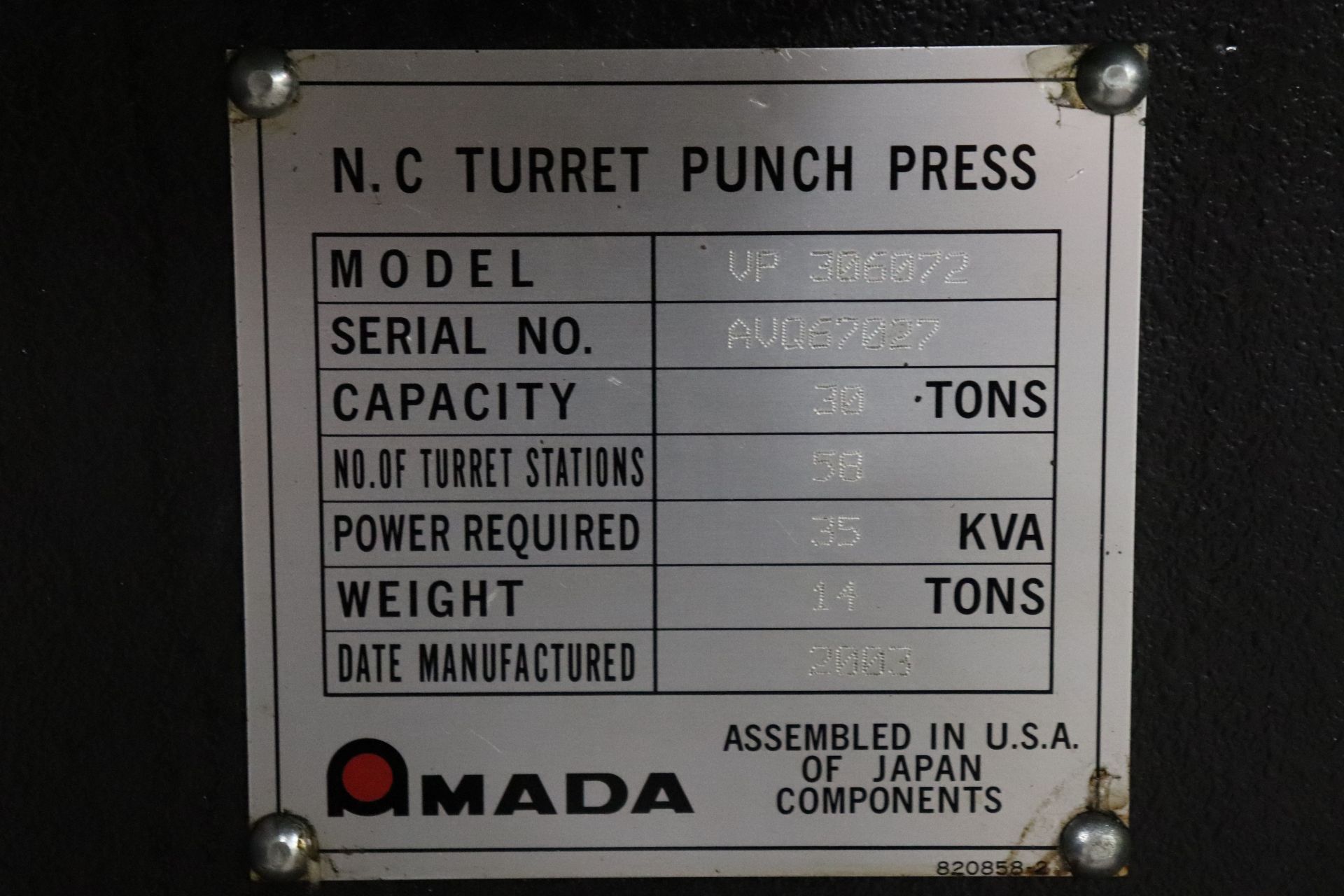 Amada Vipros Queen 367 CNC Turret Punch Press - Image 24 of 30