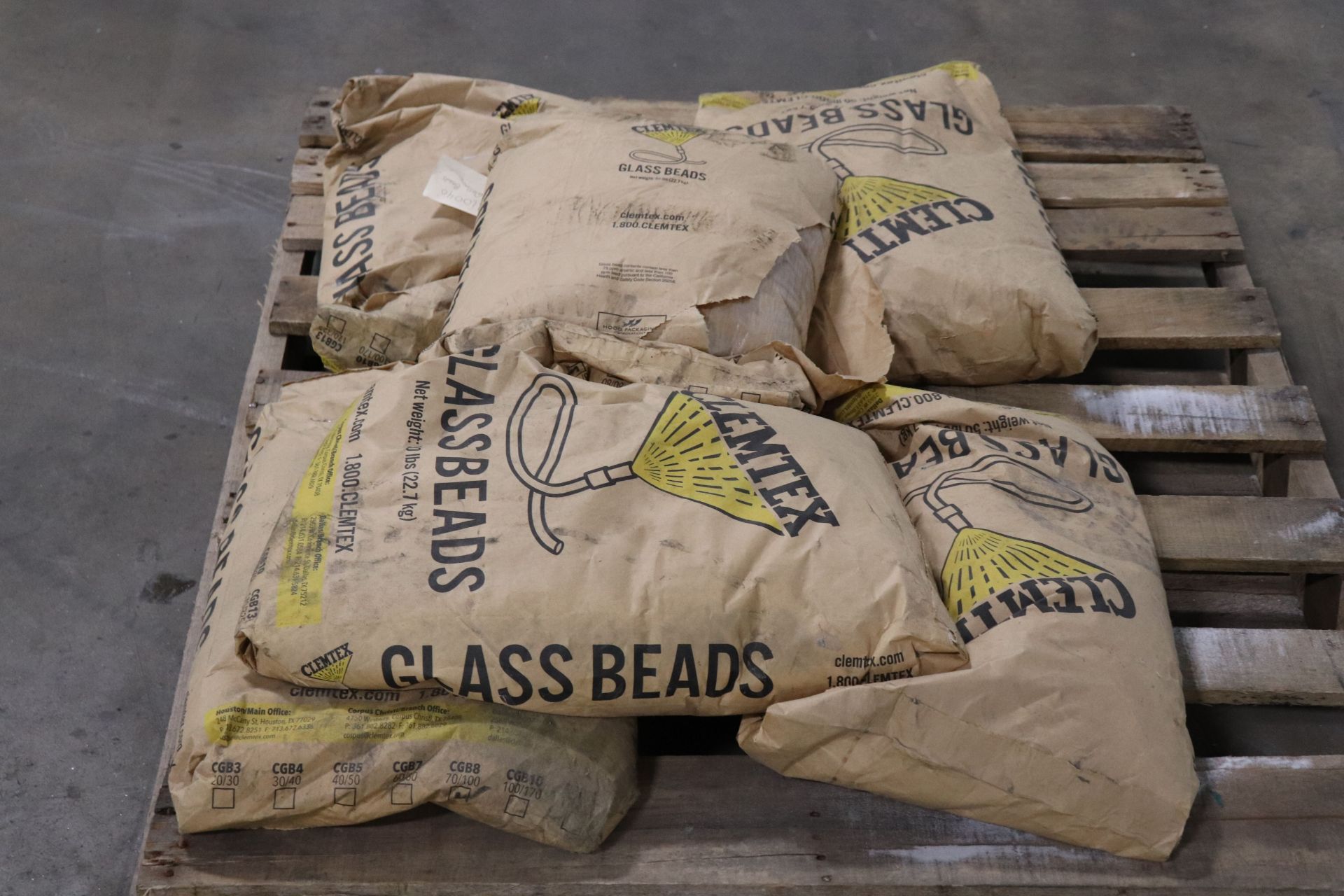 Clemtex CGB8 70/100 Glass Beads, 6 Total 50 Lb. Bags - Image 3 of 6