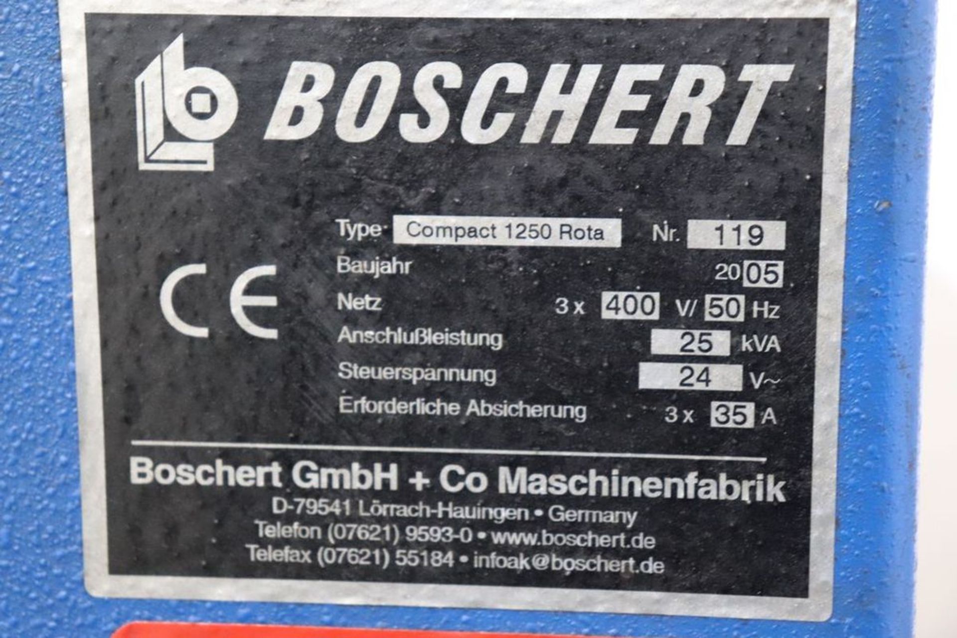 Boschert Compact 1250 Rotation-Index 36 Ton CNC Punching Machine - Image 15 of 18