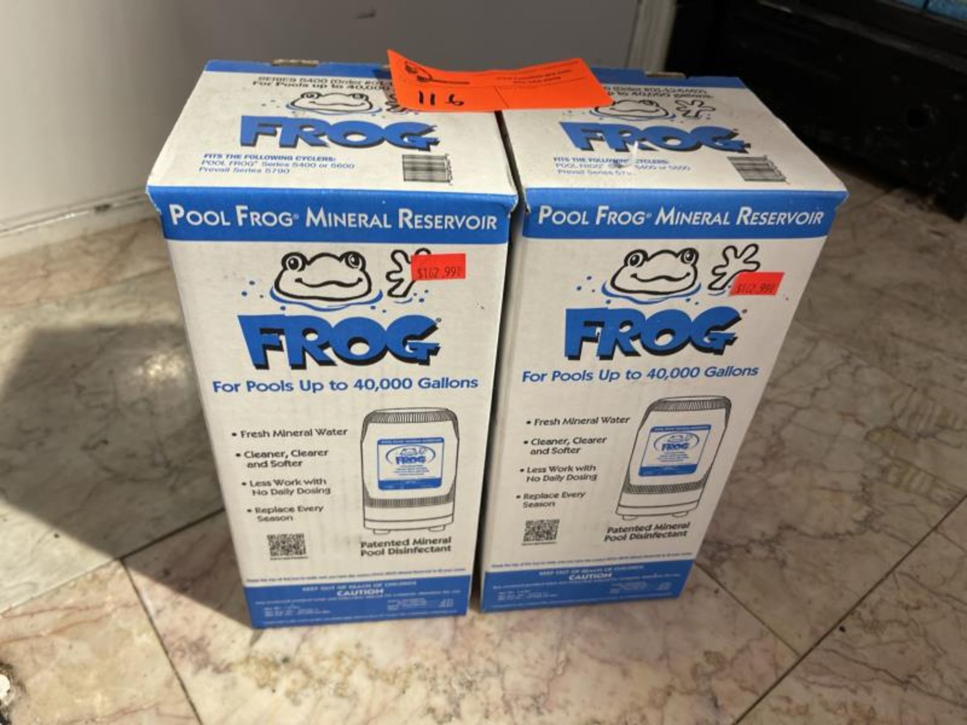 Lot of (2) Pool Frog mineral reservoir refills for pools up to 40,000 gallons, series 540