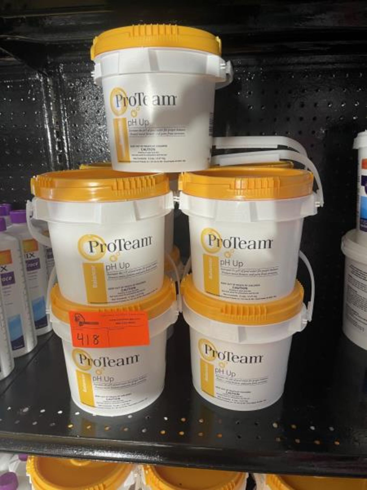 Lot of (9) ProTeam pH Up 5# Bucket