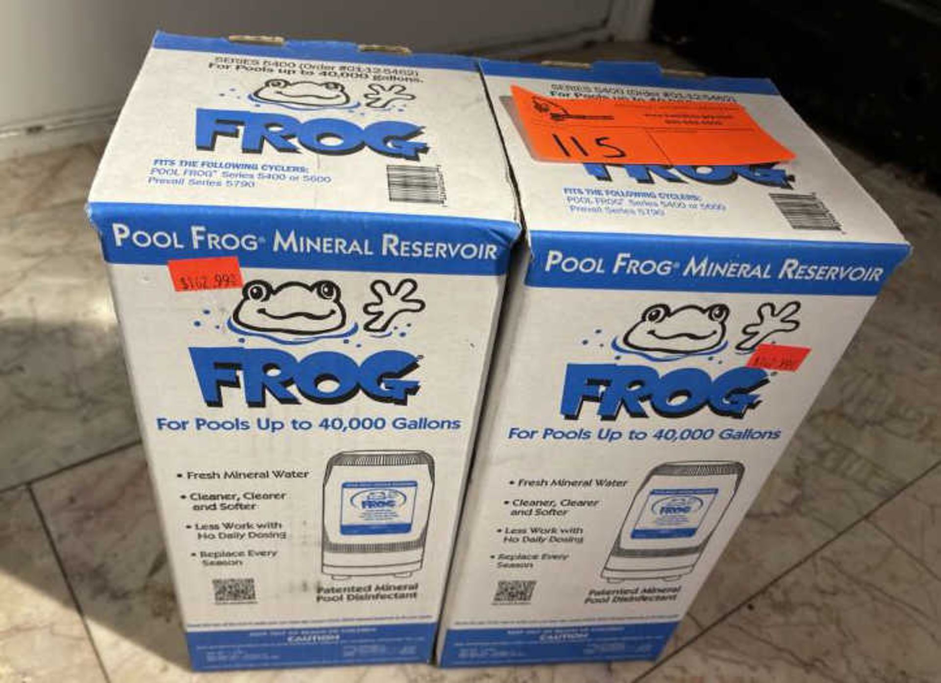 Lot of (2) Pool Frog mineral reservoir refills for pools up to 40,000 gallons, series 540