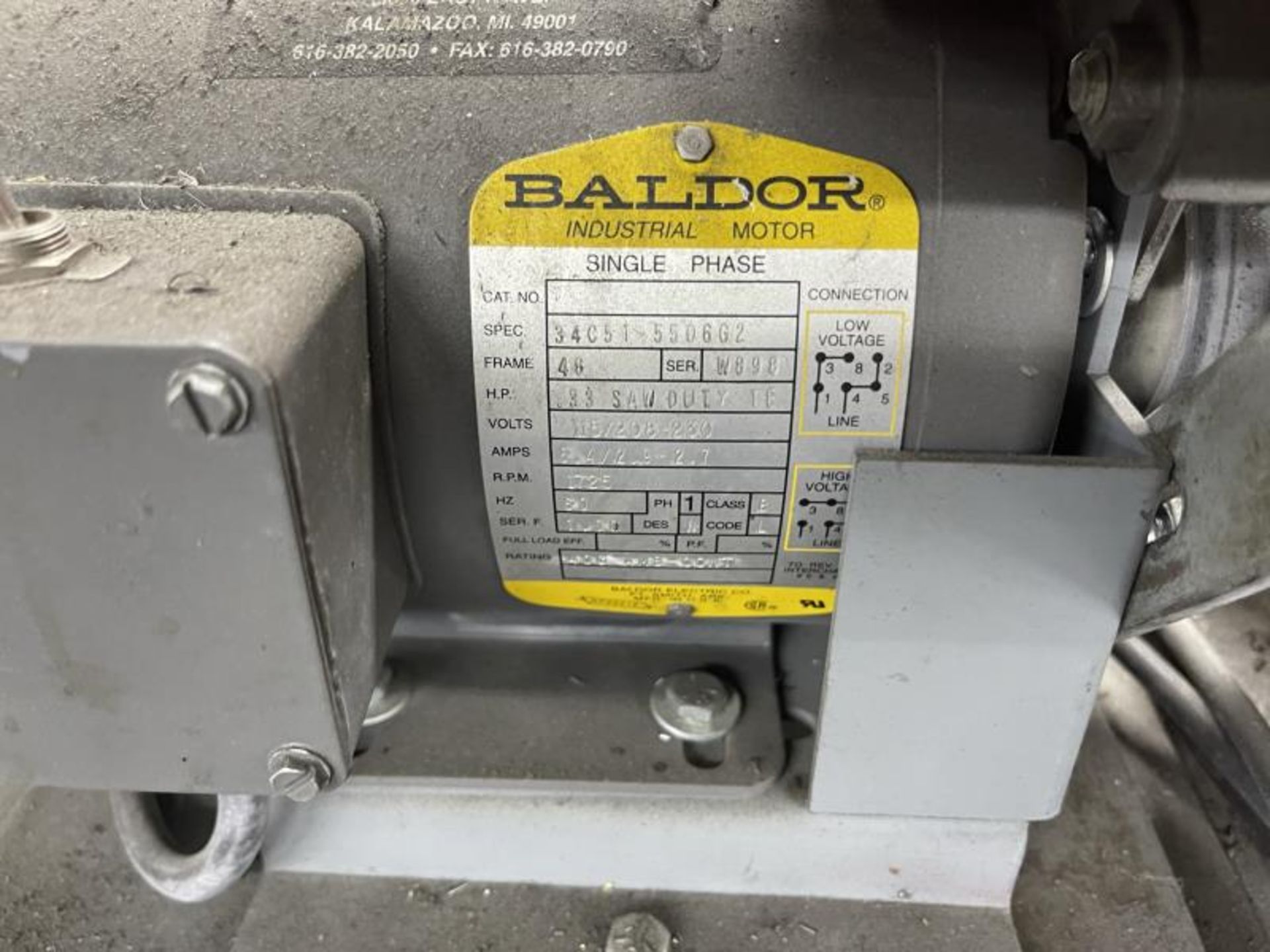 Kalamazoo Baldor Horizontal Belt Sander - Image 3 of 4