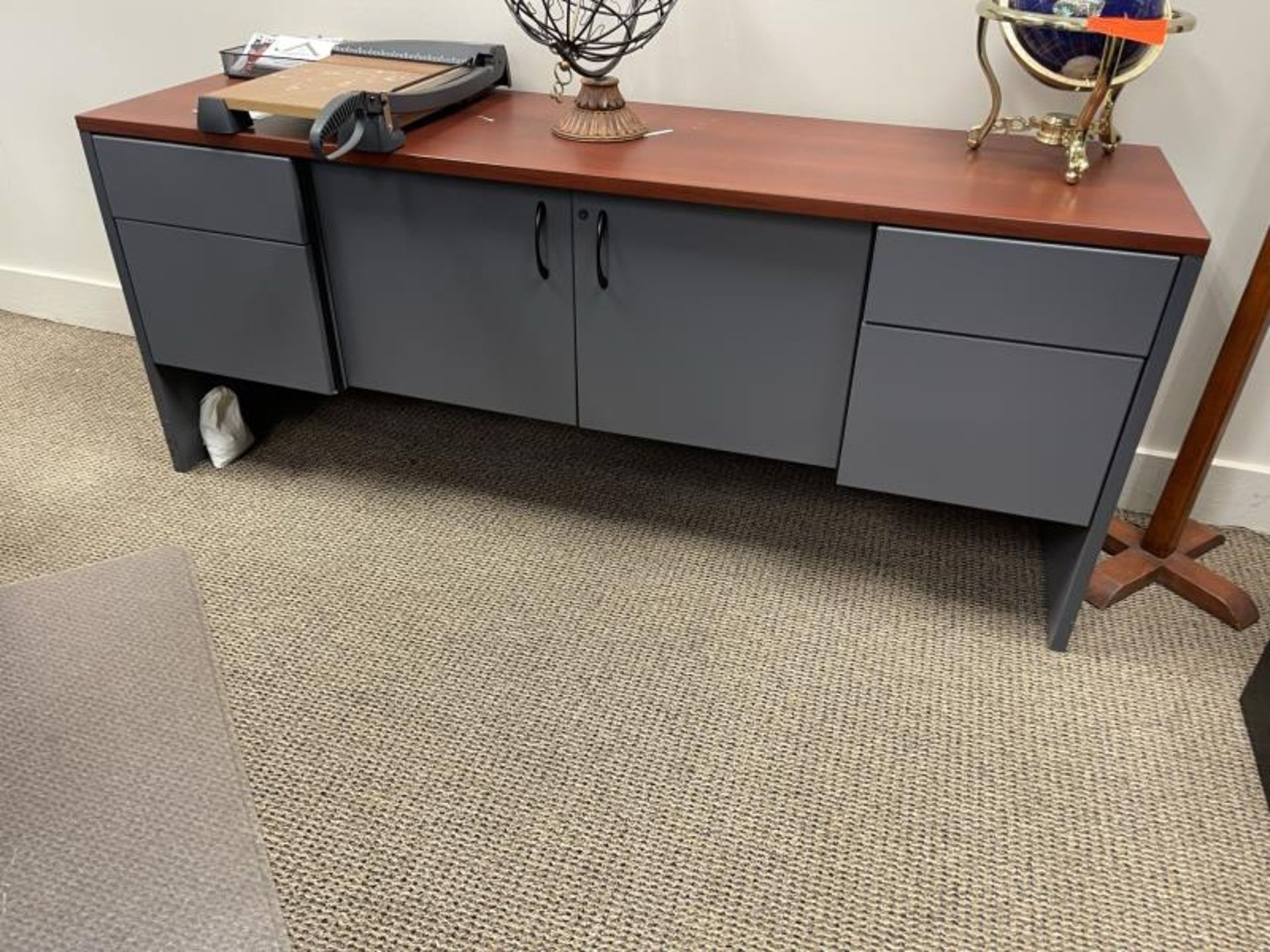 Desk with Drawers & "L" Shaped, Credenza with (4) Drawers - Image 2 of 2