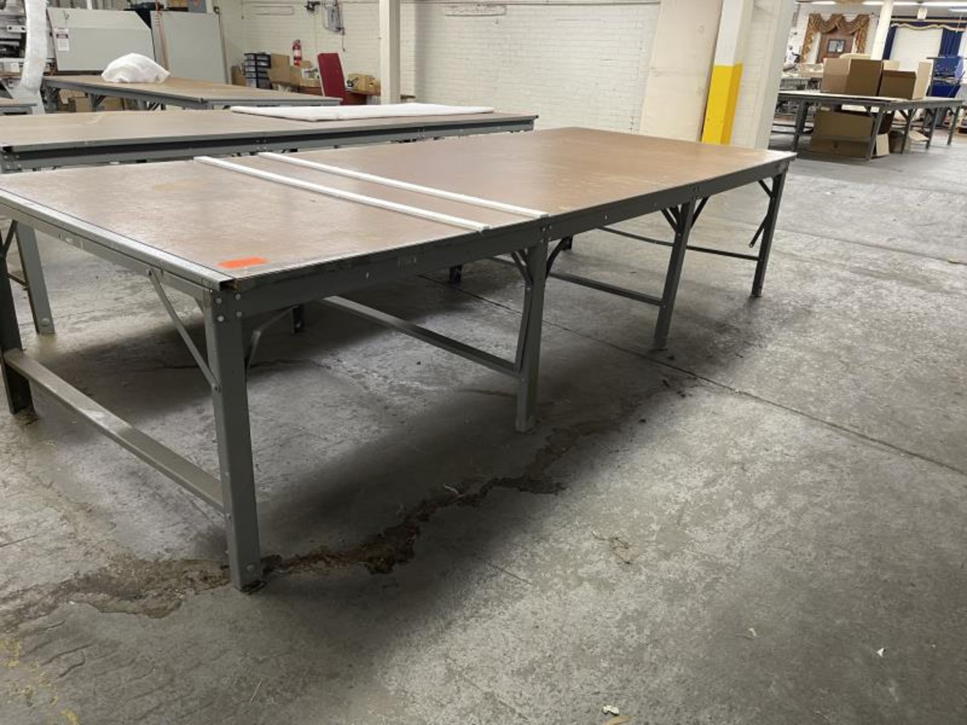 Layout Work Table with Metal Base, 12'x5'