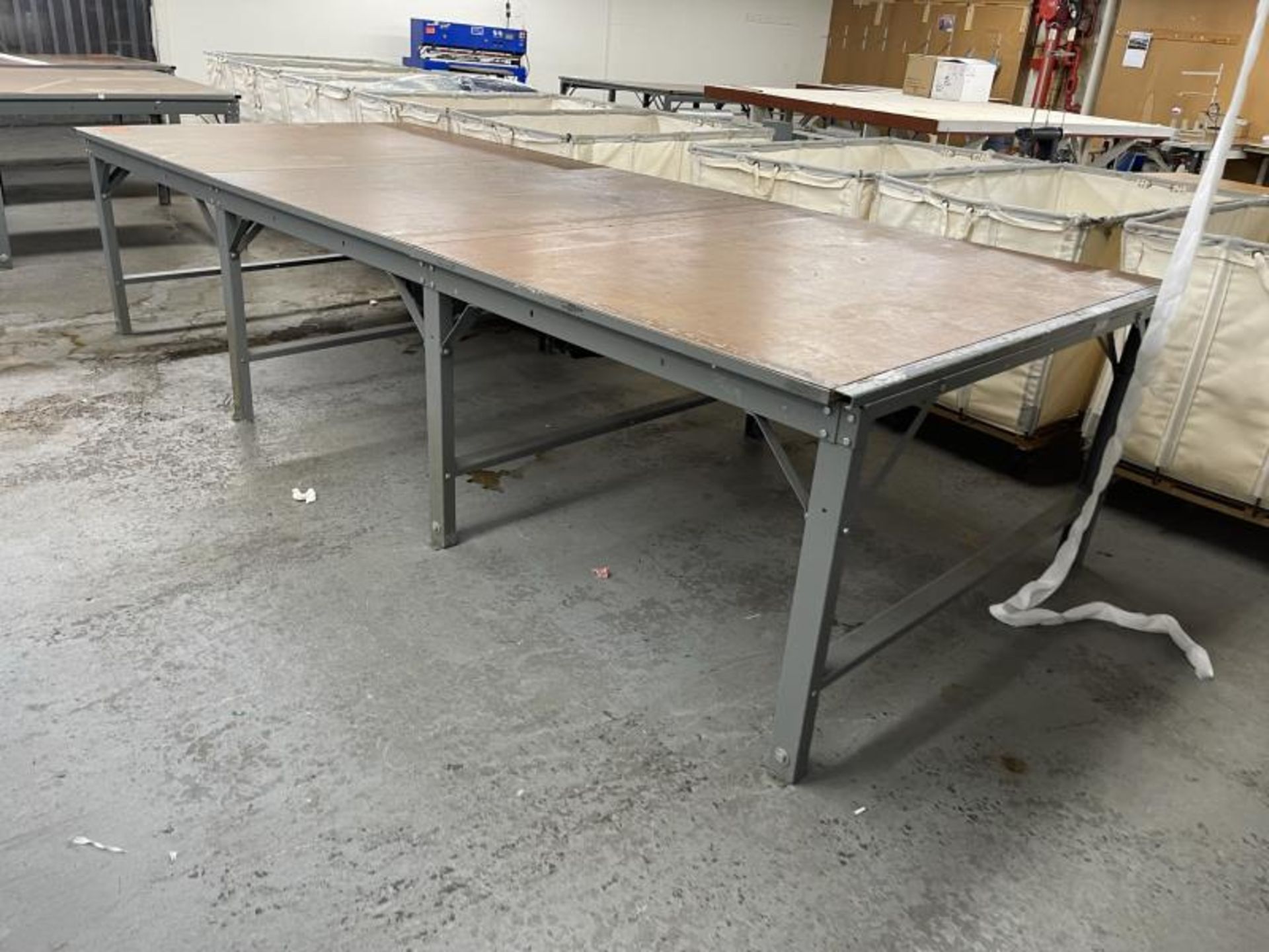 Layout Work Table with Metal Base, 12'x5'