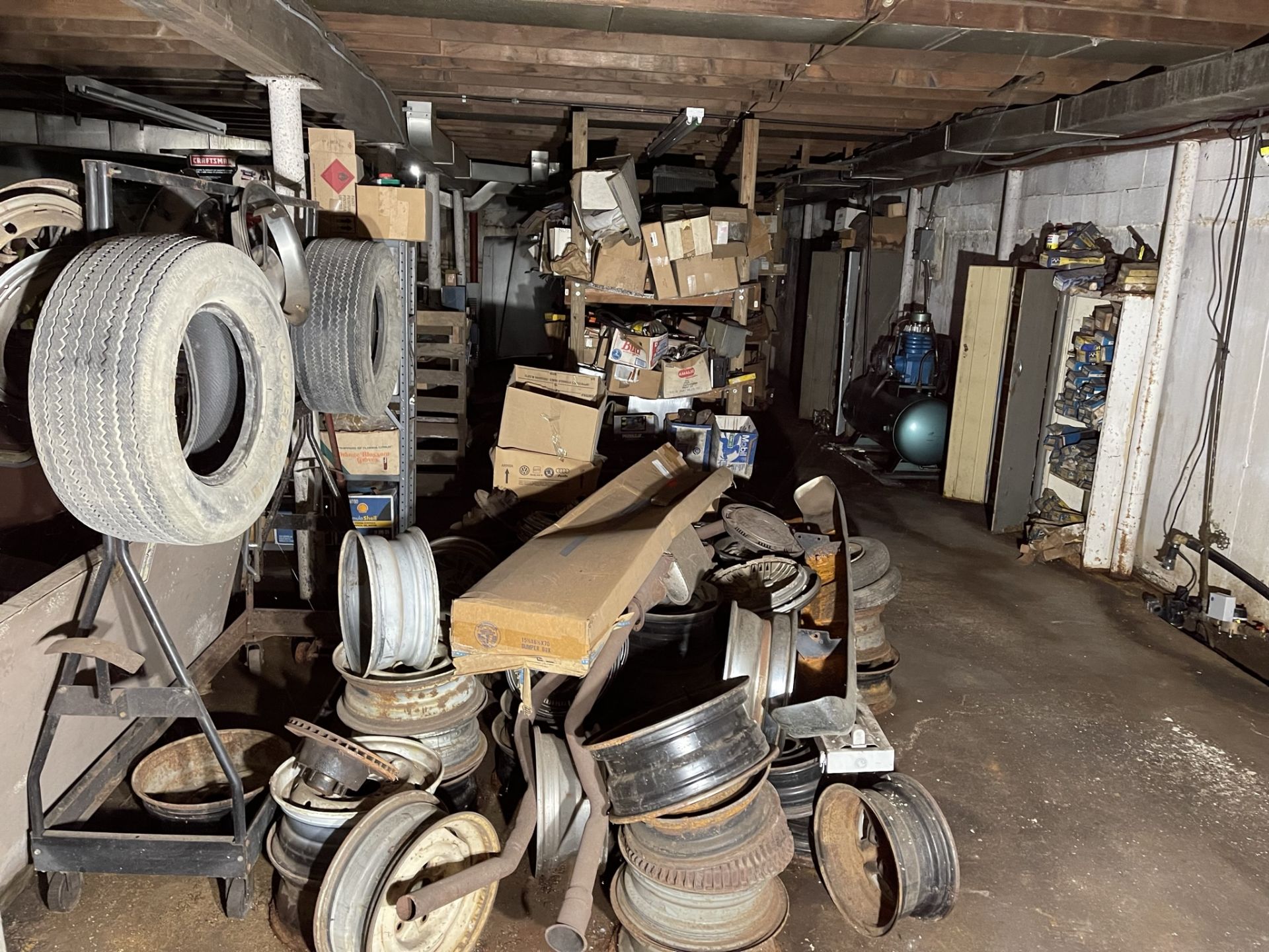 Contents Of Basement: Old Car Parts, Engine Parts, Body Parts, Starters, Alternators, All Must Be