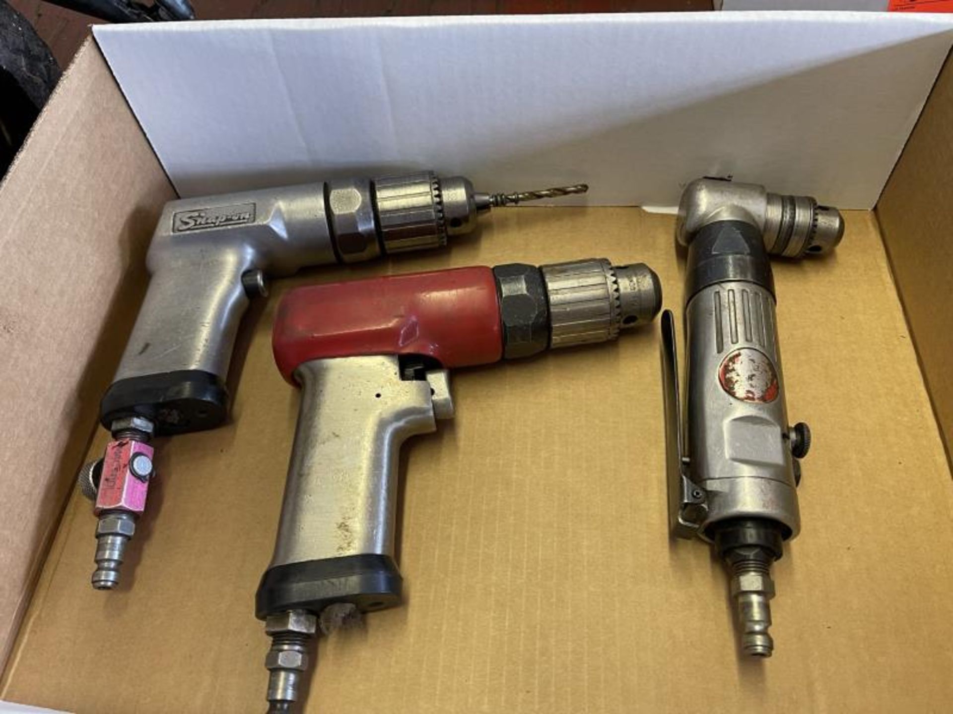 Lot of (2) Snap-On Pneumatic Drill & Mac Tools Right Angle Drill