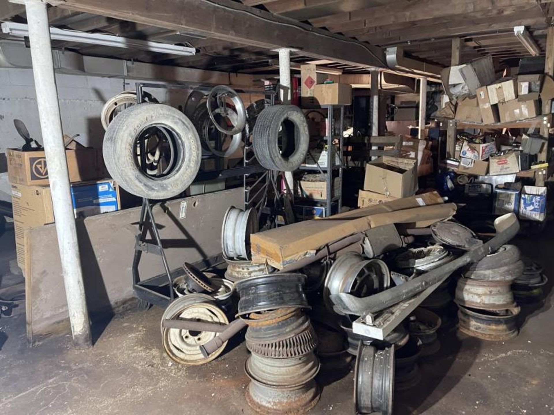 Contents Of Basement: Old Car Parts, Engine Parts, Body Parts, Starters, Alternators, All Must Be - Image 2 of 37