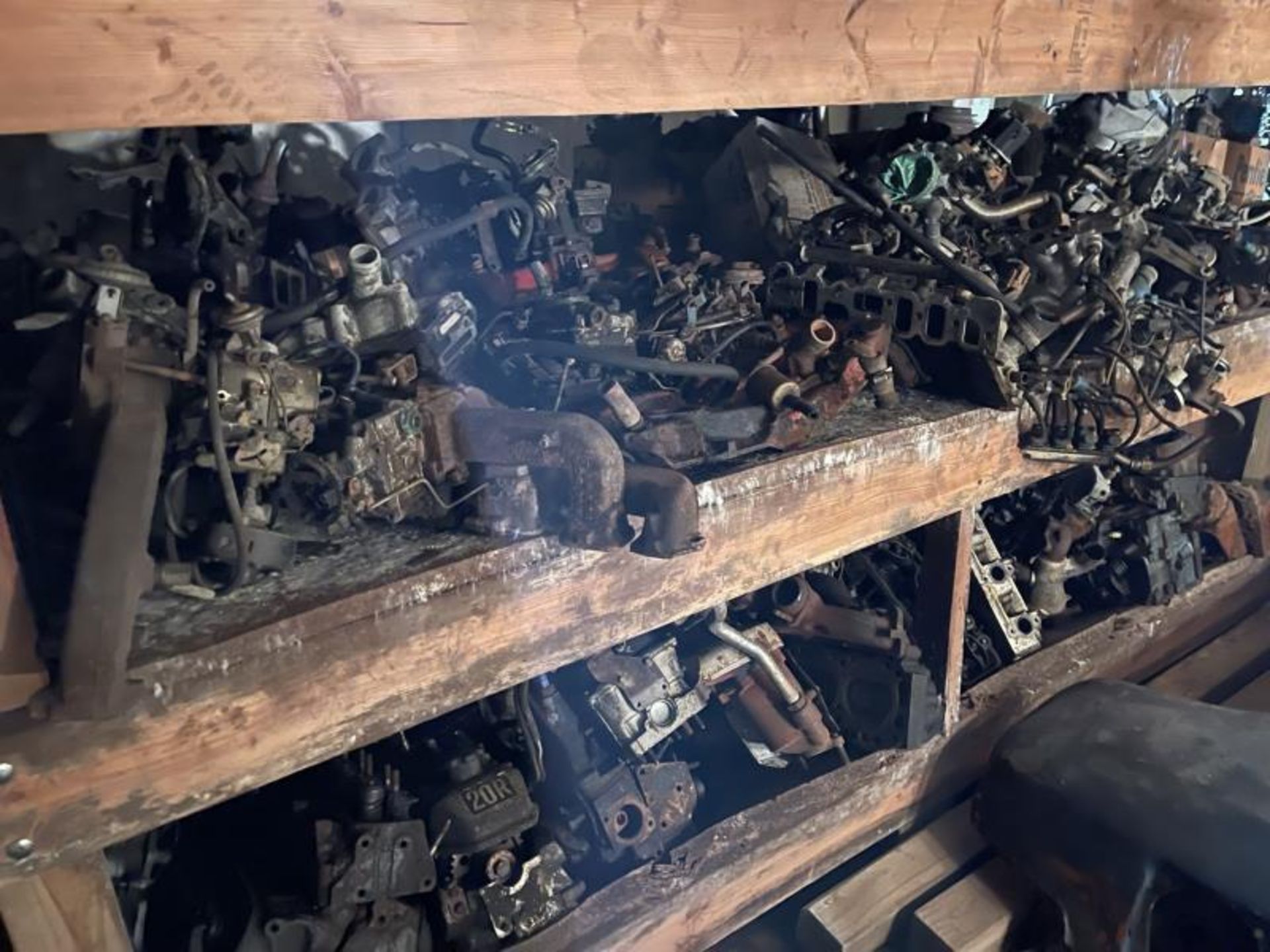Contents Of Basement: Old Car Parts, Engine Parts, Body Parts, Starters, Alternators, All Must Be - Image 24 of 37