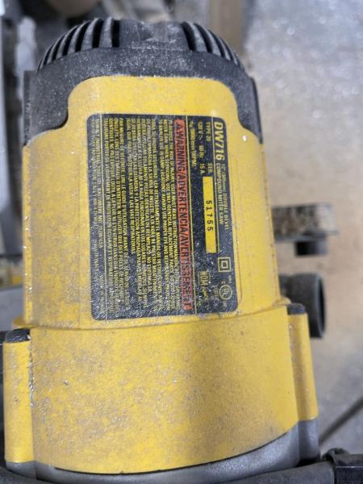 DeWalt Saw M: DW716 12" Compound Miter Saw - Image 3 of 3