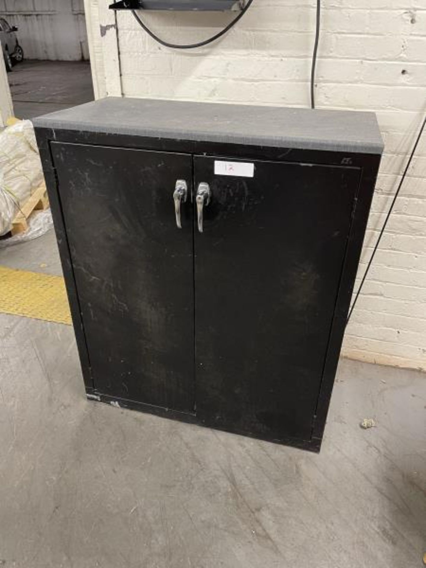 Two Door Metal Cabinet; 3' long X 18" deep X 42" tall tall