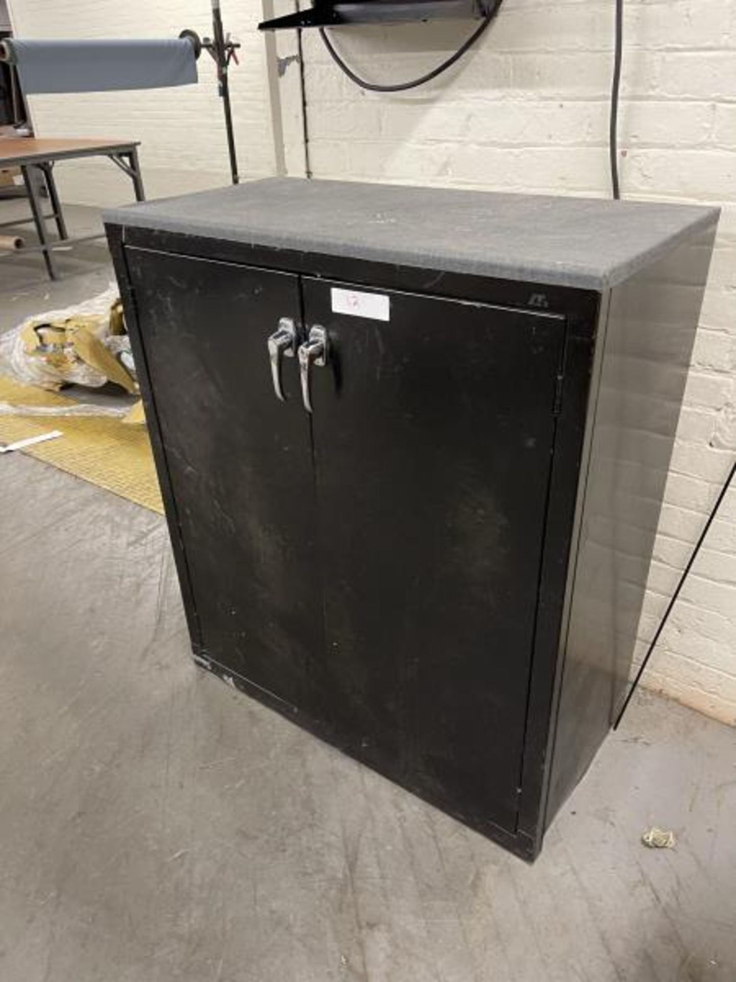 Two Door Metal Cabinet; 3' long X 18" deep X 42" tall tall - Image 2 of 4