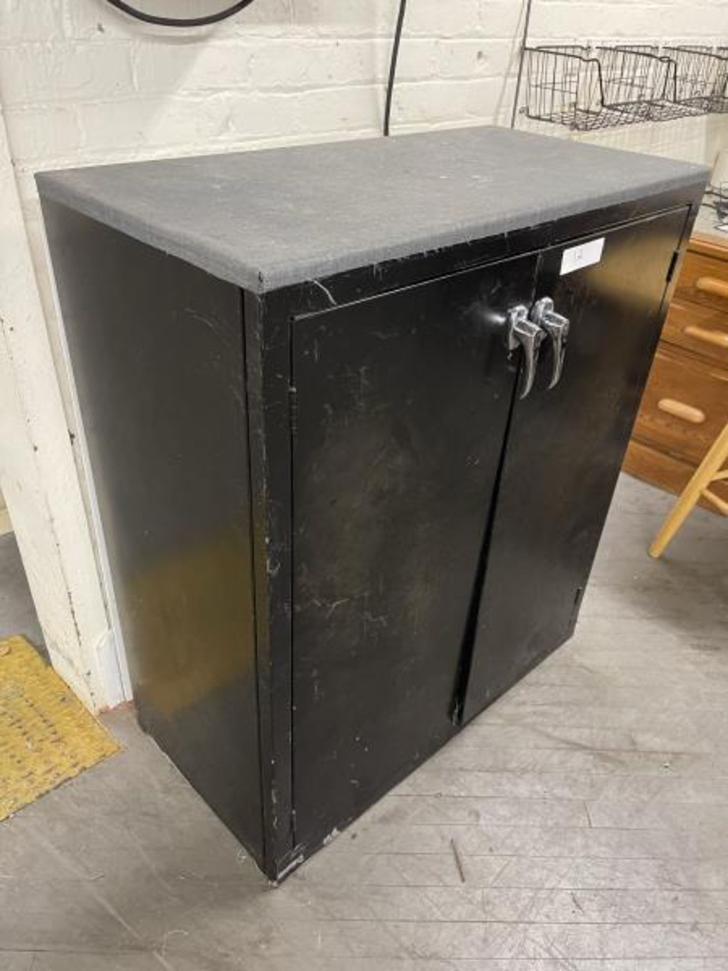 Two Door Metal Cabinet; 3' long X 18" deep X 42" tall tall - Image 3 of 4