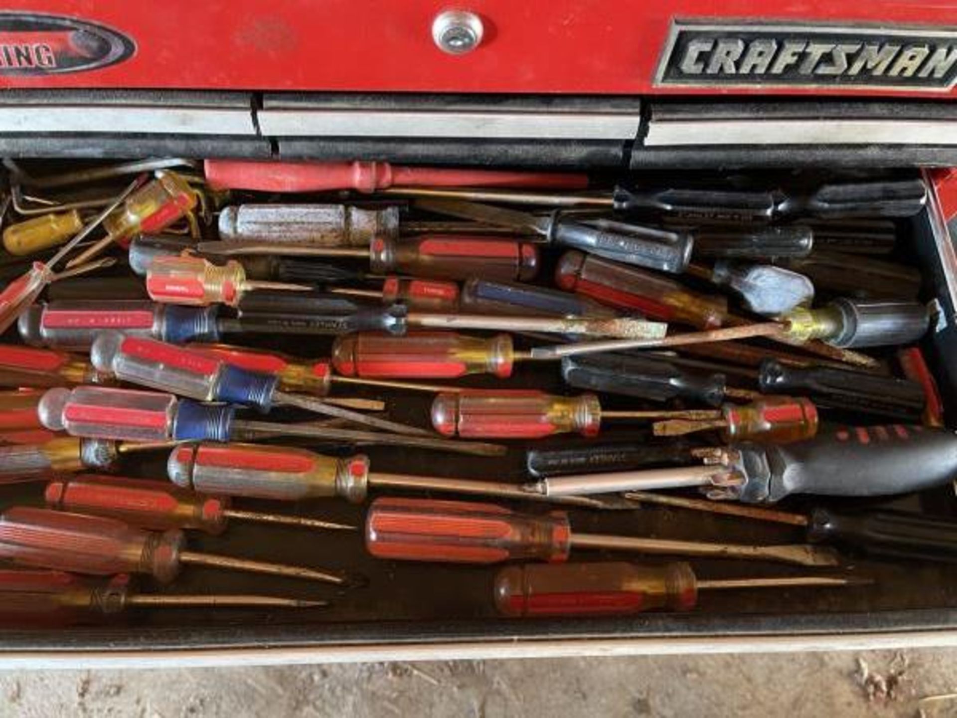 Craftsman Rolling Toolbox with Tools including Wrenches, Sockets, Screwdrivers, Pliers - Image 5 of 12