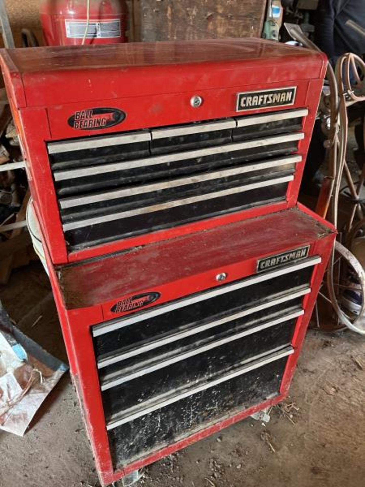 Craftsman Rolling Toolbox with Tools including Wrenches, Sockets, Screwdrivers, Pliers