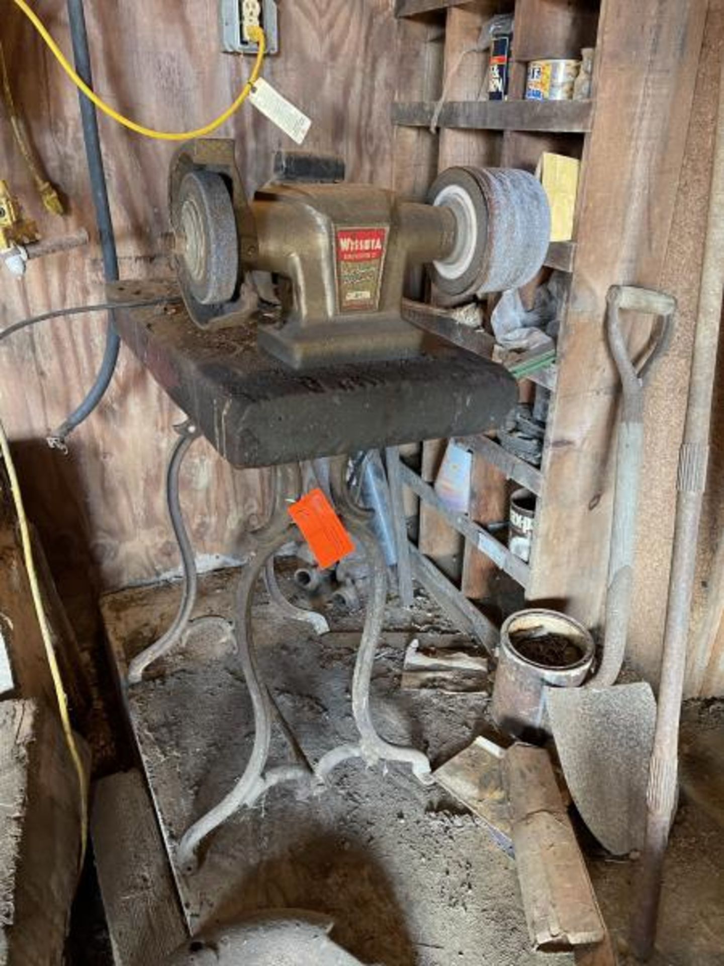 Wissota Manufacturing Tool Grinder on Metal Work Stand, Working